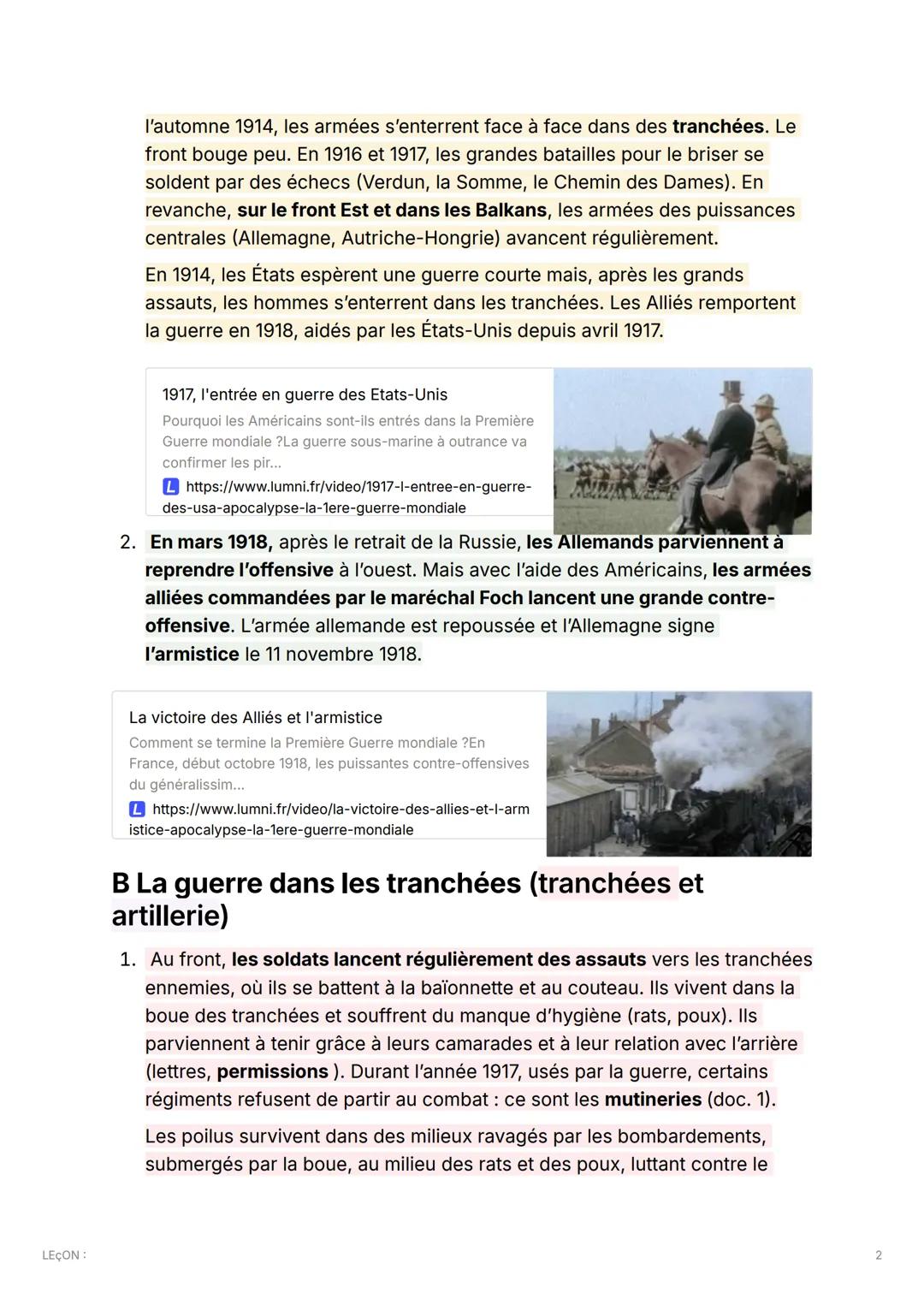 LEÇON:
CIVILS ET MILITAIRES DANS LA PREMIERE
GUERRE MONDIALE : Comment la guerre
de 1914-1918 a-t-elle bouleversé la vie des
militaires et
