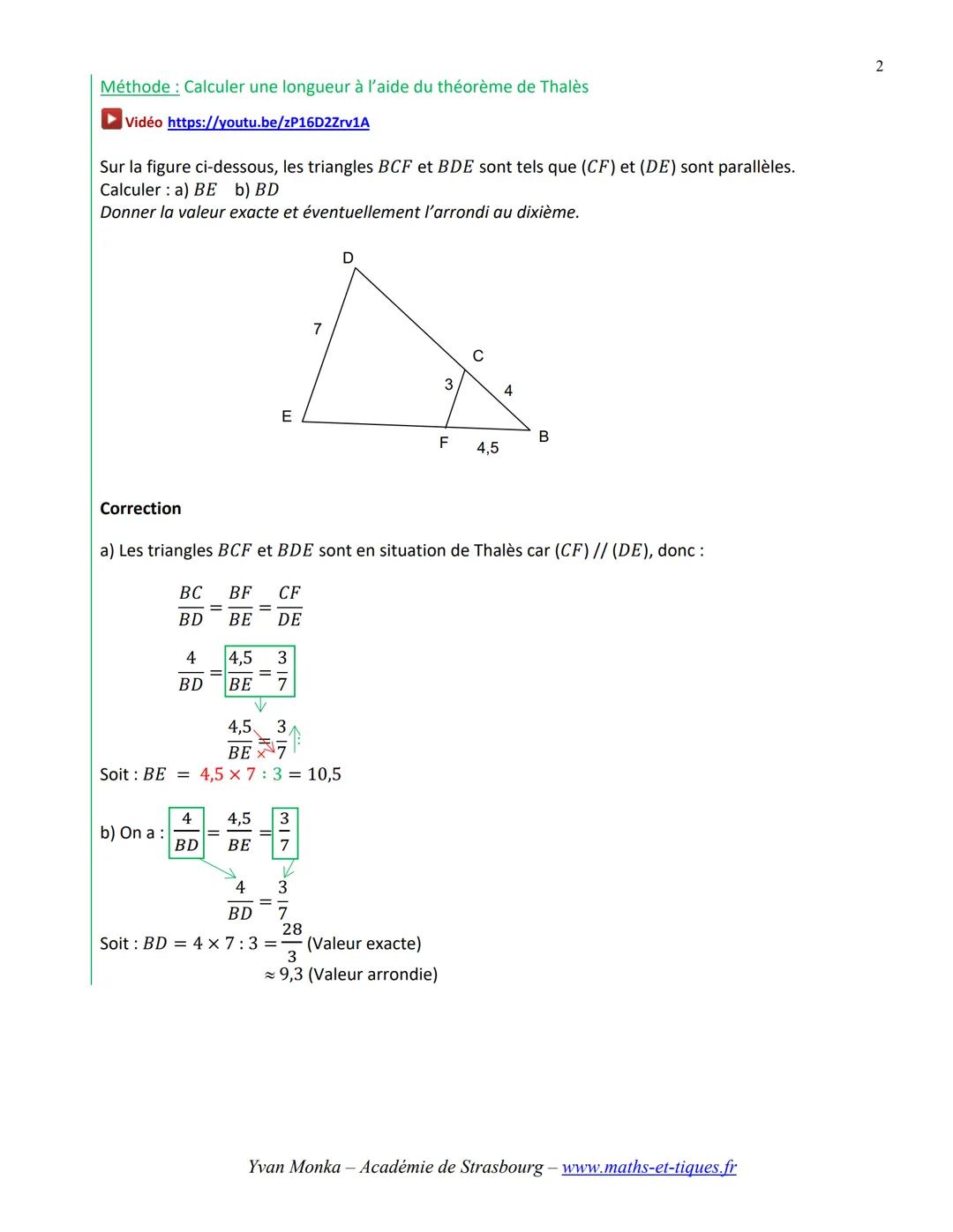 THÉORÈME DE THALÈS
Tout le cours en vidéo: https://youtu.be/puuHhlf0jAQ
Thalès serait né autour de 625 avant J.C. à Milet en Asie Mineure (a