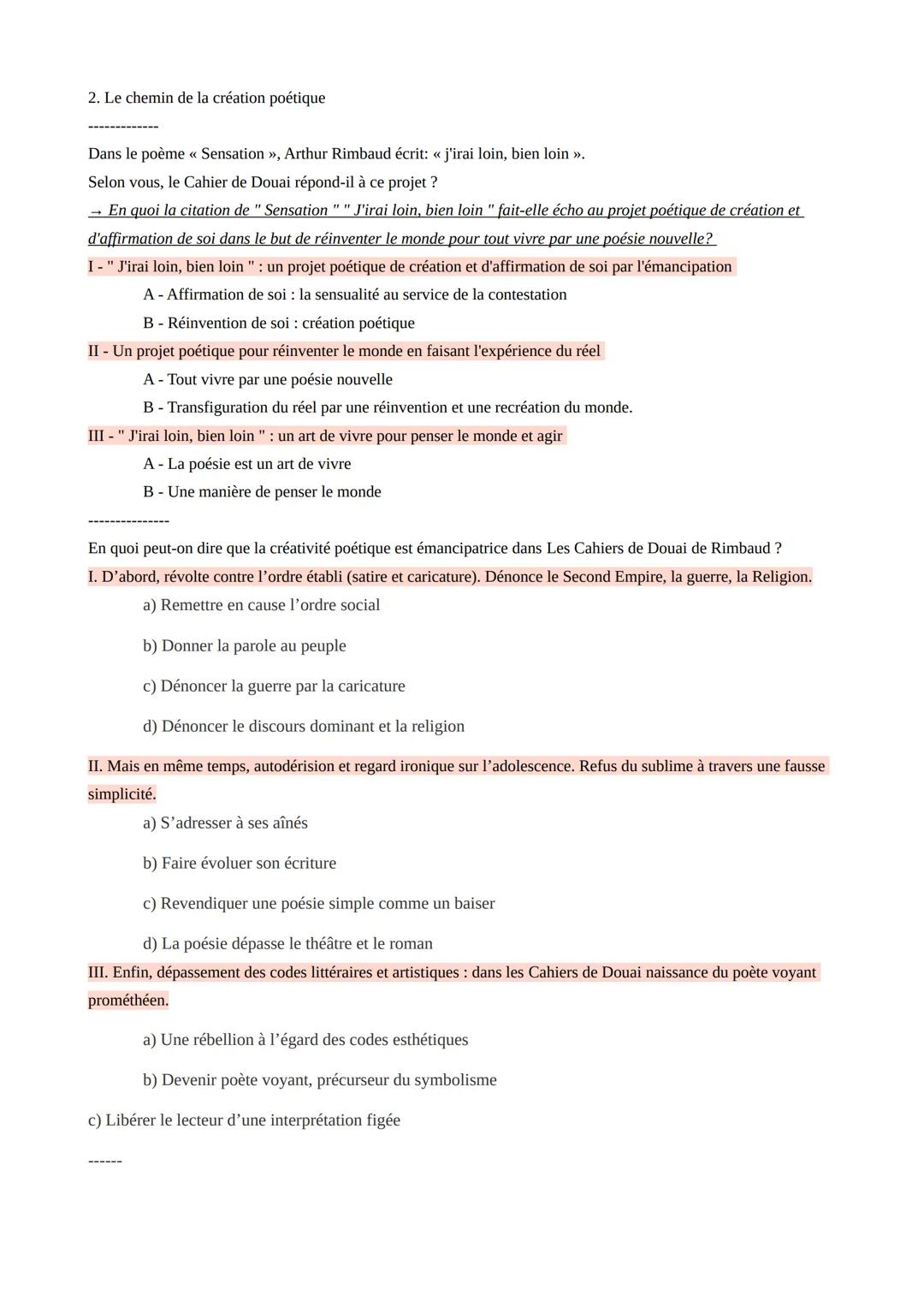 --- Thématique :
En quoi les cahiers de Douai sont-ils novateurs ?
I) Ils sont novateurs car la langue est moderne
II) Ils sont novateurs ca
