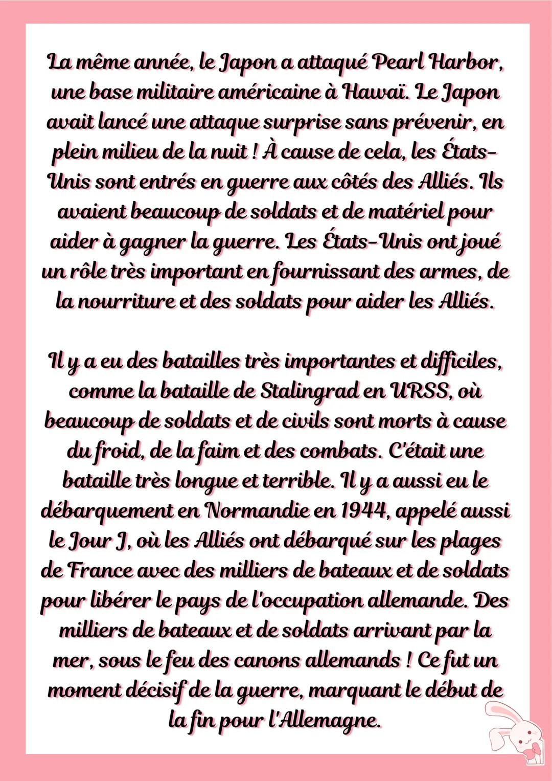 --- OCR Start ---
TE
II/
La seconde guerre
mondiale
résumé
La Seconde Guerre mondiale (1939-1945) a
commencé quand l'Allemagne nazie, dirigé