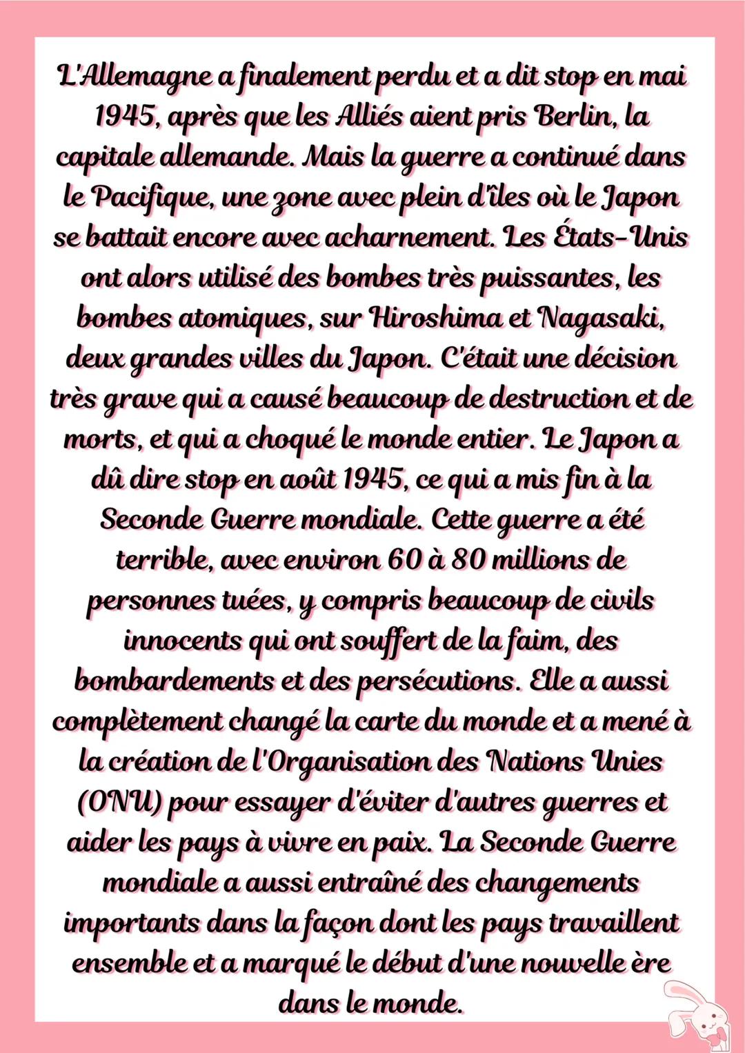 --- OCR Start ---
TE
II/
La seconde guerre
mondiale
résumé
La Seconde Guerre mondiale (1939-1945) a
commencé quand l'Allemagne nazie, dirigé