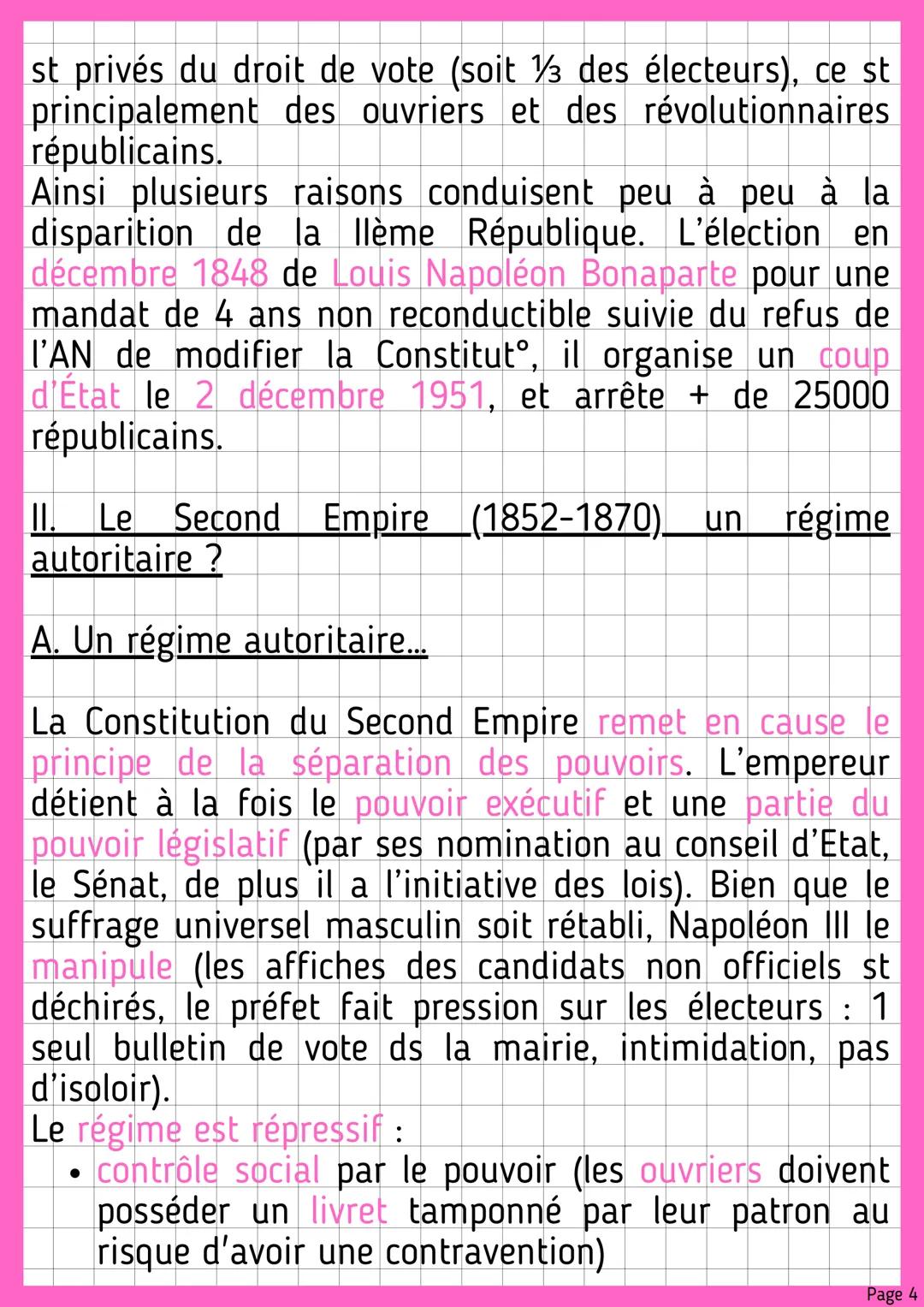 # LES TRANSFORMATIONS POLITIQUES ET
# SOCIALES DE LA FRANCE (1848-1870)
Comment les bouleversements politiques et sociaux
sont-ils liés de