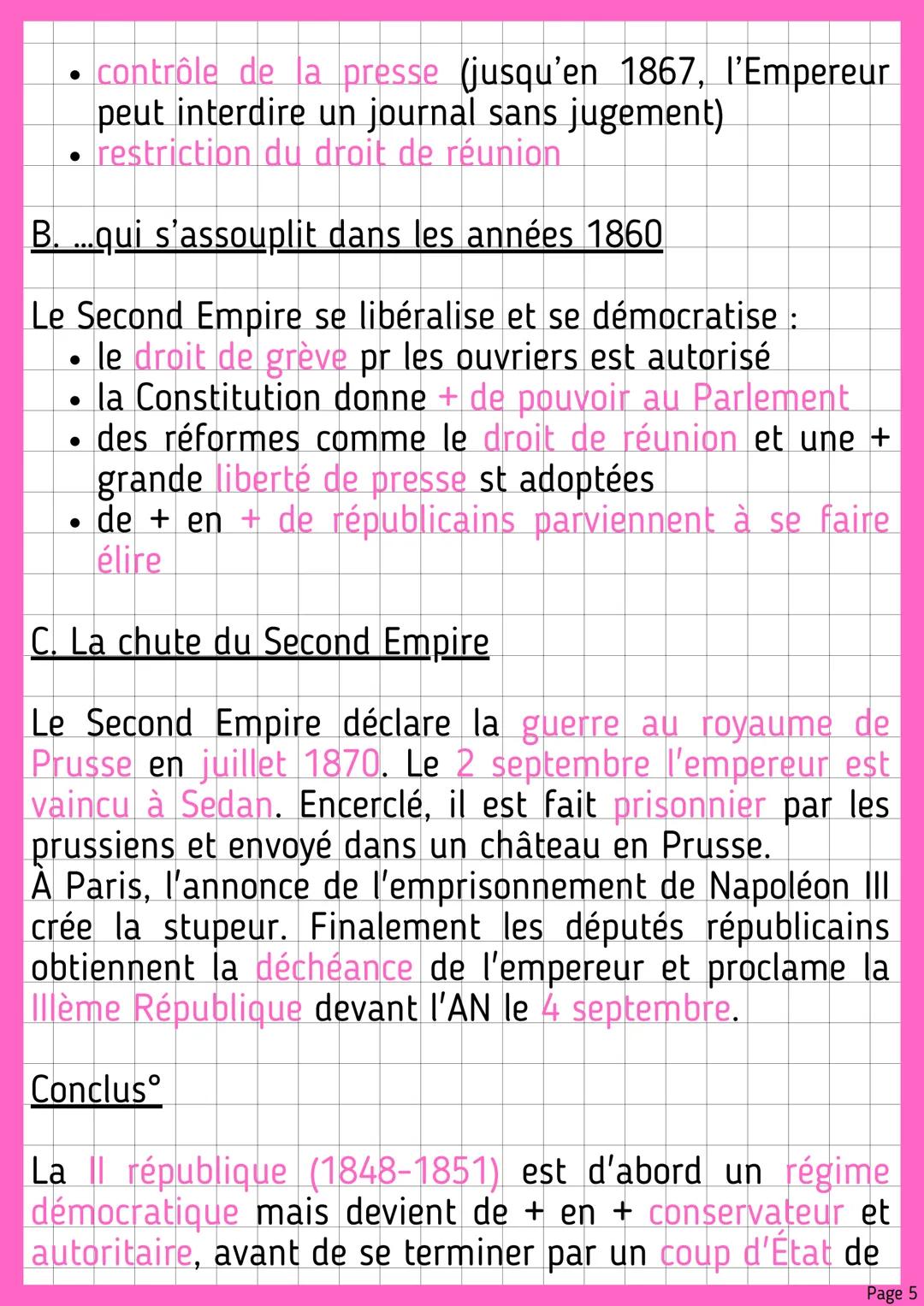 # LES TRANSFORMATIONS POLITIQUES ET
# SOCIALES DE LA FRANCE (1848-1870)
Comment les bouleversements politiques et sociaux
sont-ils liés de