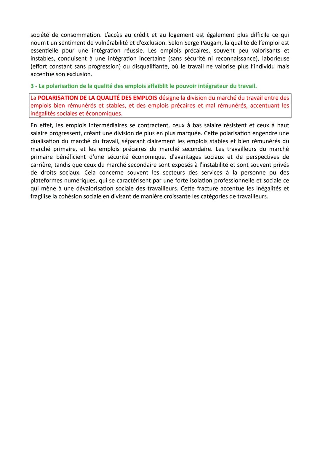 Le TRAVAIL est la participation humaine à une activité de production de biens ou de services utile
à une personne ou à la collectivité. Il p