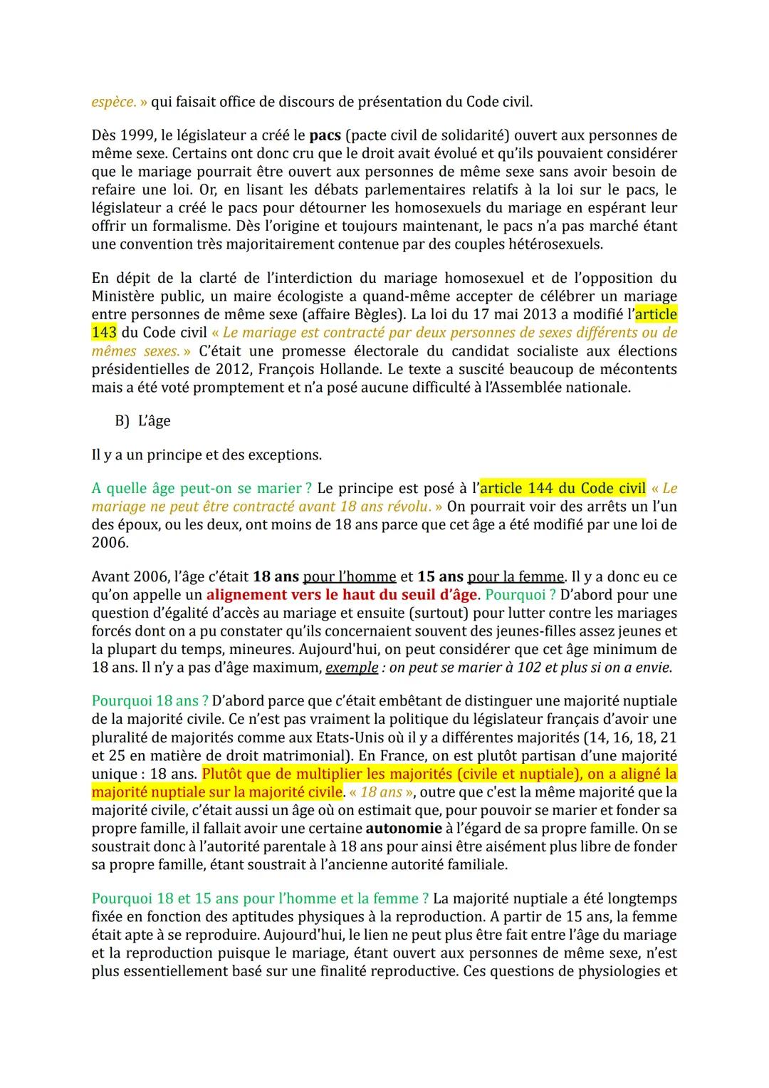 --- OCR Start ---
Droit civil 1 - Droit de la famille
Examen: dissertation de 3h.
À faire: Code civil 2024 à avoir et à amener aux TDs, étud