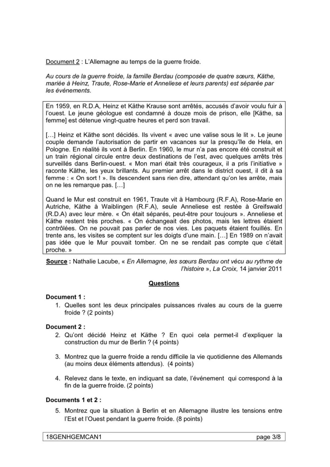 --- OCR Start ---
DIPLÔME NATIONAL DU BREVET
SESSION 2018
HISTOIRE-GEOGRAPHIE
ENSEIGNEMENT MORAL ET CIVIQUE
Série générale
Durée de l'épreuv