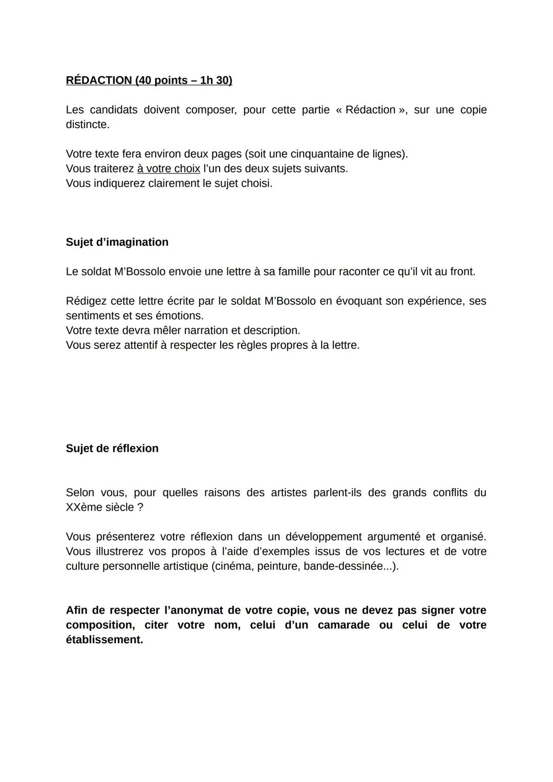# A. Texte littéraire
L'action se situe dans les tranchées pendant la Première Guerre mondiale.
Après un assaut particulièrement meurtrier,