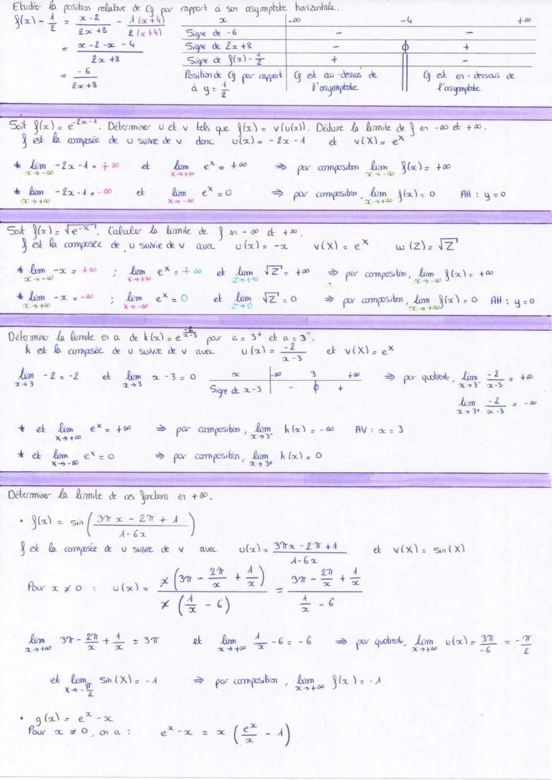 Limite infinie en l'infini
limo flox)= too pour f(x) > A
00 f(x)=-00 pour flx) <A
エラー00 -00
lim
00
lim
x = +00
8148
lum
x²+00
lim