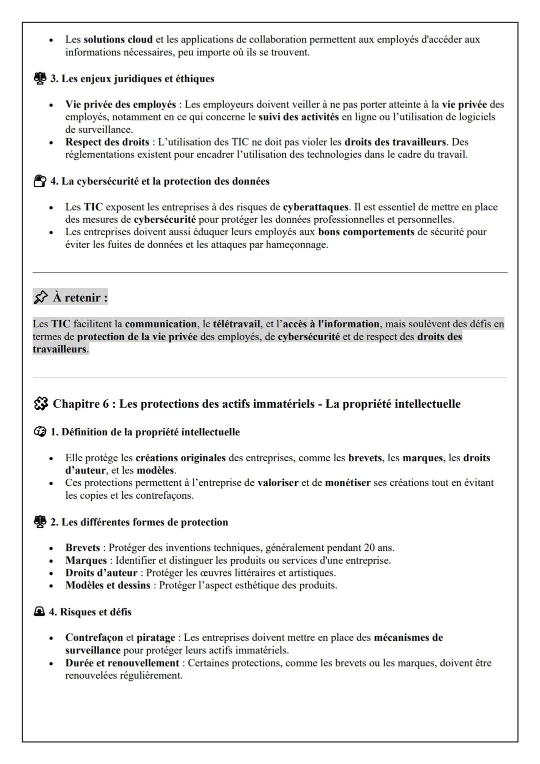 --- OCR Start ---
Thème 4: impact du numérique sur l'activité de l'entreprise.
☑ Chapitre 1: La transformation du numérique et ses impacts.
