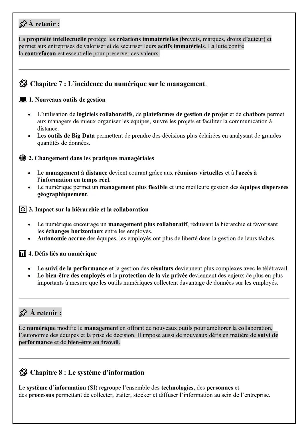 --- OCR Start ---
Thème 4: impact du numérique sur l'activité de l'entreprise.
☑ Chapitre 1: La transformation du numérique et ses impacts.