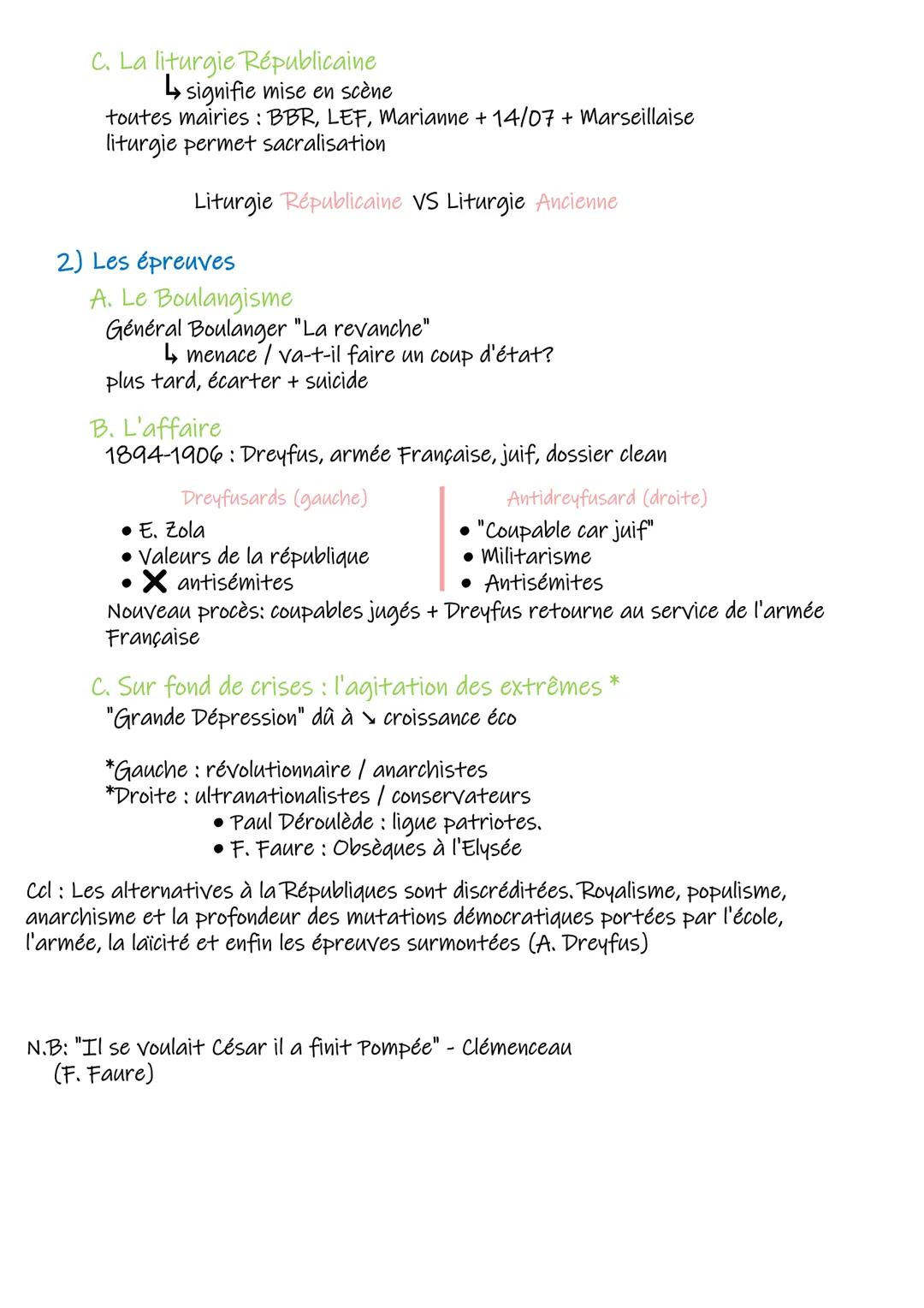 # Histoire : La mise en œuvre du projet républicain sous la IIIe République (1870-1940)
$\\hookrightarrow$ Comment l'esprit républicain s'e