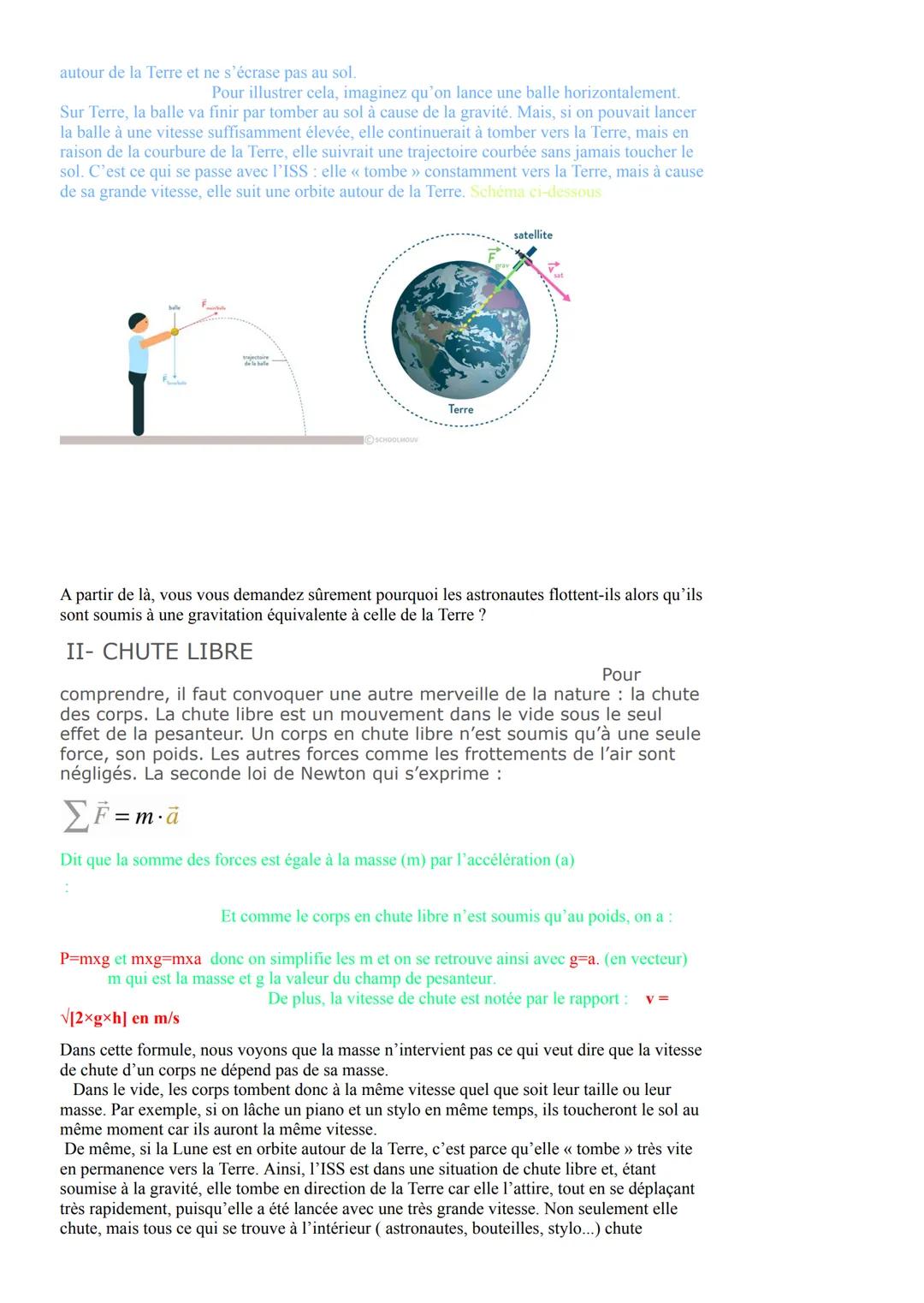 CHIMIE
ORAL PHYSIQUE-
PROBLEMATIQUE: Pourquoi les astronautes << flottent >>-ils
dans la station spatiale Internationale?
INTRODUCTION:
Depu