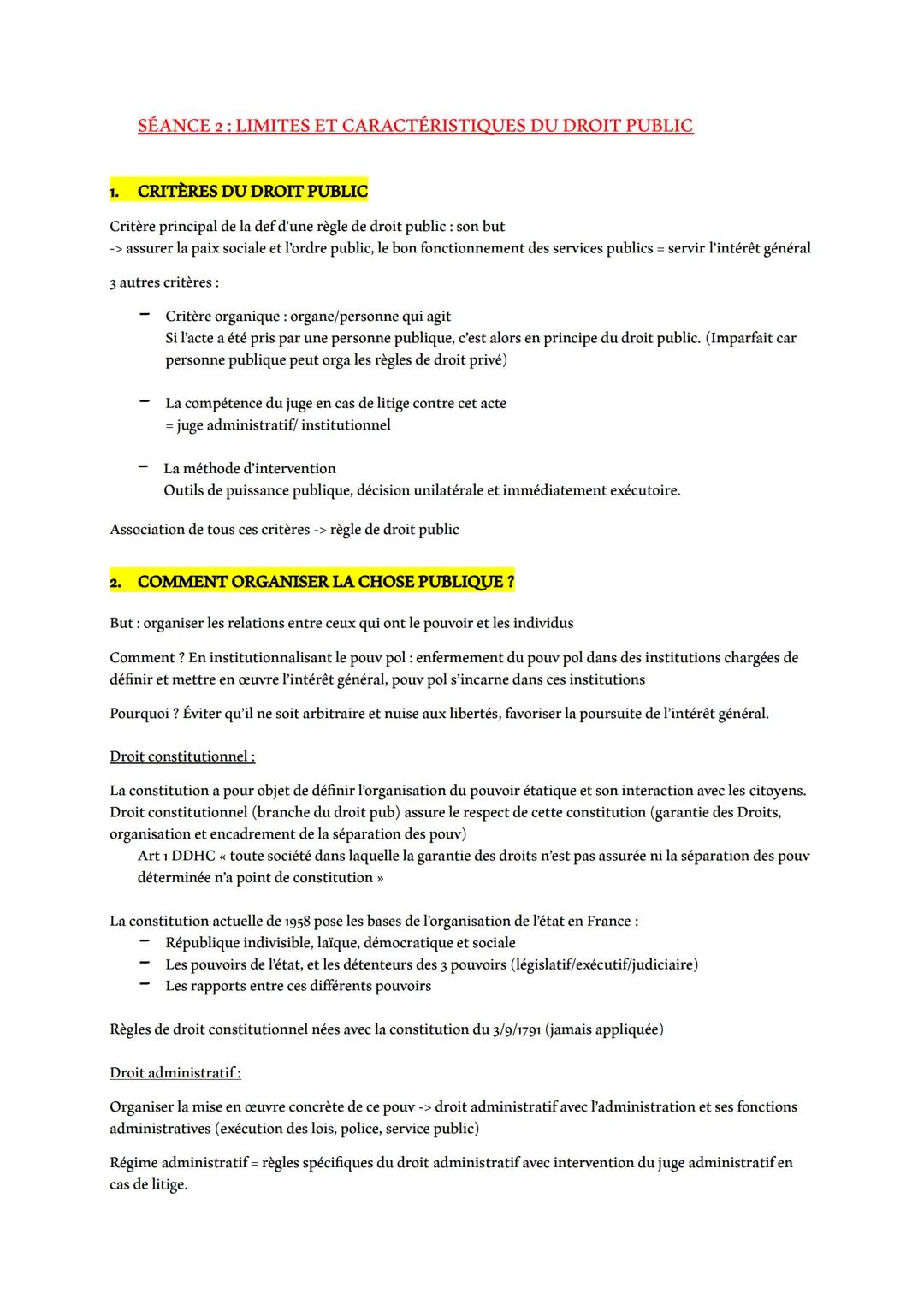Droit public
Séance introductive:
QU'EST-CE QUE LE DROIT? SON OBJET? SA FONCTION?
Approche formelle :
Le droit consiste en des règles de con