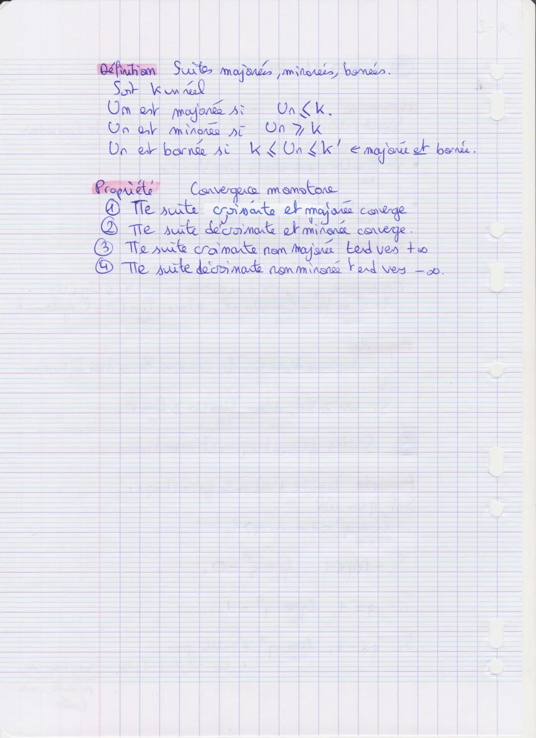 # CHAP1 : Suites et récurrence
1. Raisonnement par récurrence :
 Soit $P(n)$ une propriété à un rang $n$.
La montrer vraie pour tout rang r