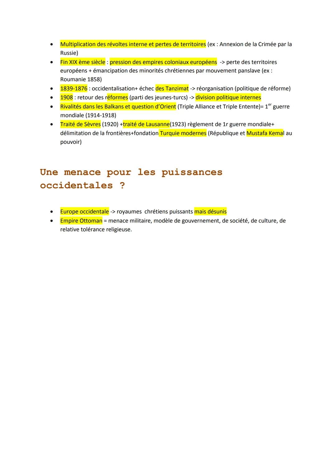HGGSP: Essor et déclin
des puissances : un
regard historique
L'empire ottoman, de l'essor au déclin
Définition
- Empire notion qui désigne à