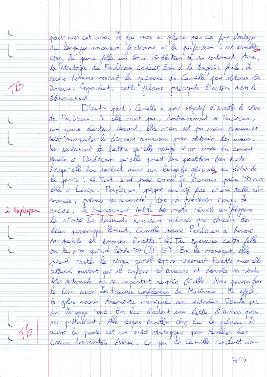 --- OCR Start ---
C
B
TB
Baccalaureat Blanc N°2 Dissertation
19/20
Excellent travail!
En tous points
Dans les pièces de Marivana, les jeux d