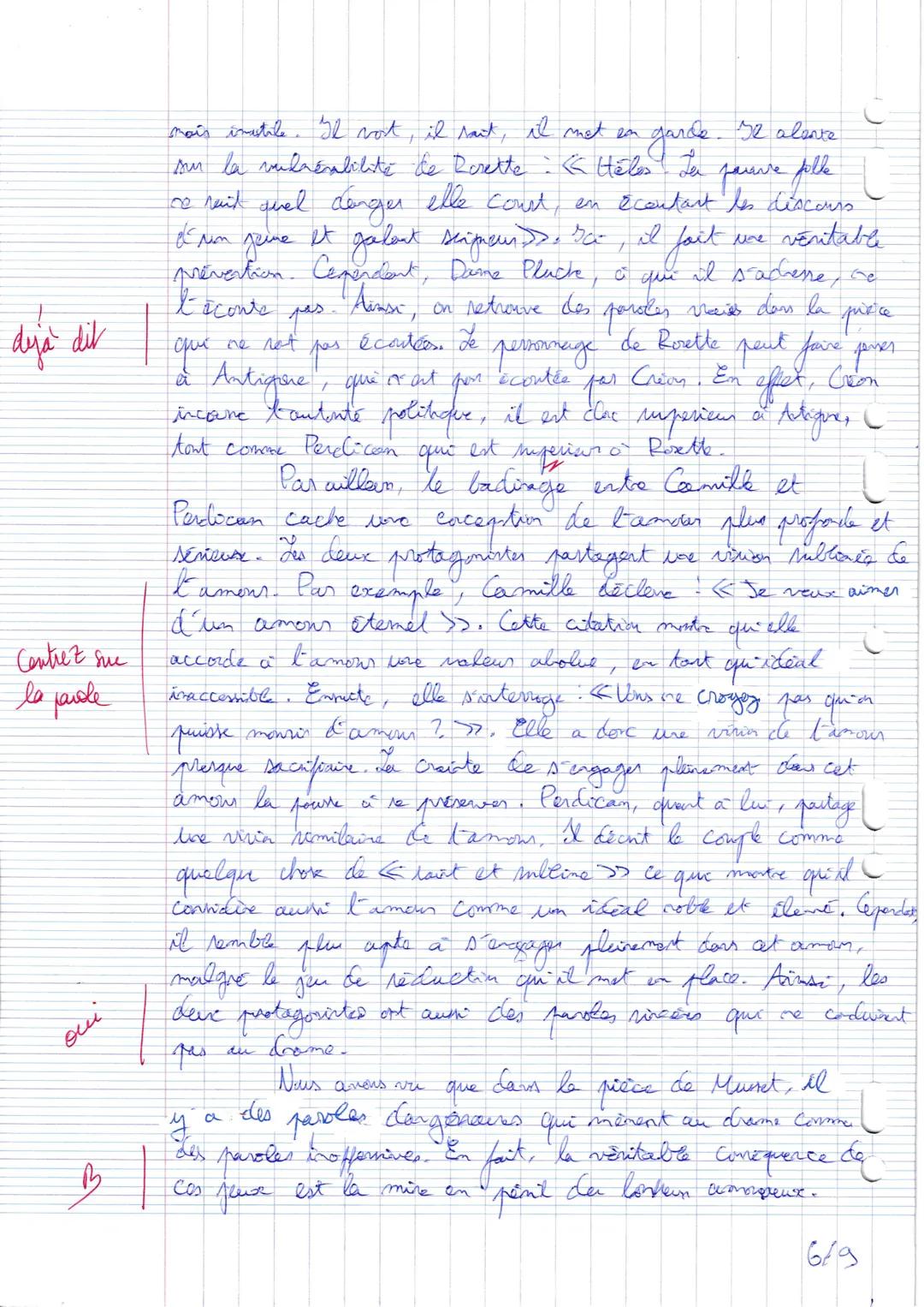 --- OCR Start ---
C
B
TB
Baccalaureat Blanc N°2 Dissertation
19/20
Excellent travail!
En tous points
Dans les pièces de Marivana, les jeux d