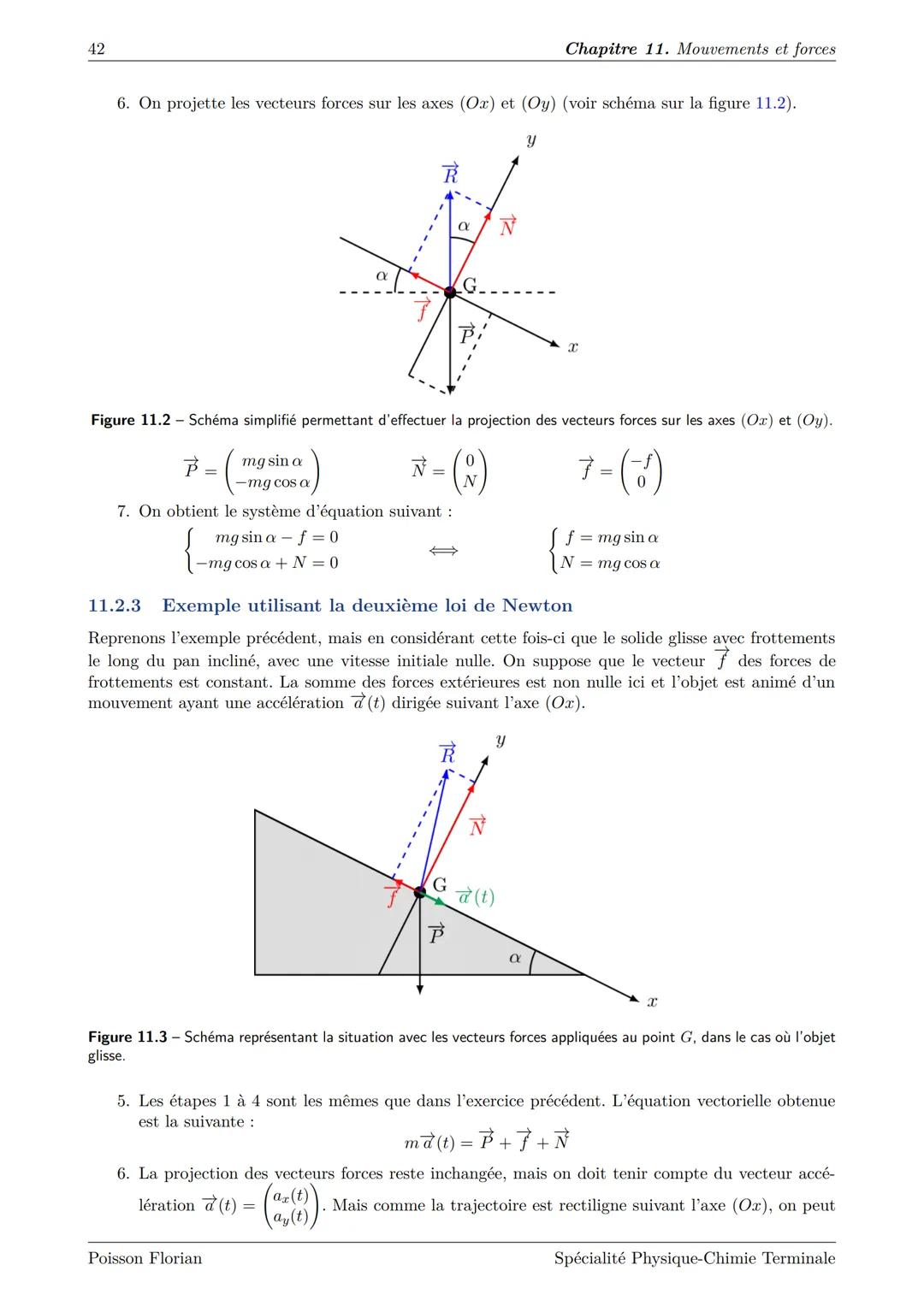 Chapitre 11
Mouvements et forces
11.1 Lois de Newton.
40
11.1.1 1ère loi de Newton : Principe d'inertie
40
11.1.2 2ème loi de Newton : Princ
