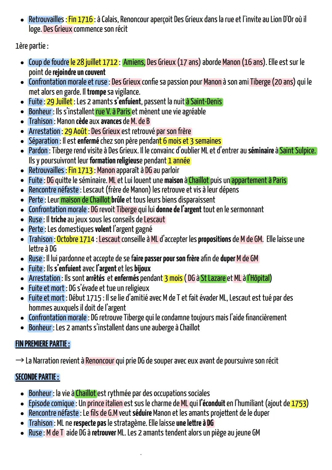 MANON LESCAUT
SOMMAIRE:
1) Présentation
a) "Carte d'identité de l'œuvre"
b) Présentation de l'auteur
II) Contexte
a) Historique
FANCAIS
b) L