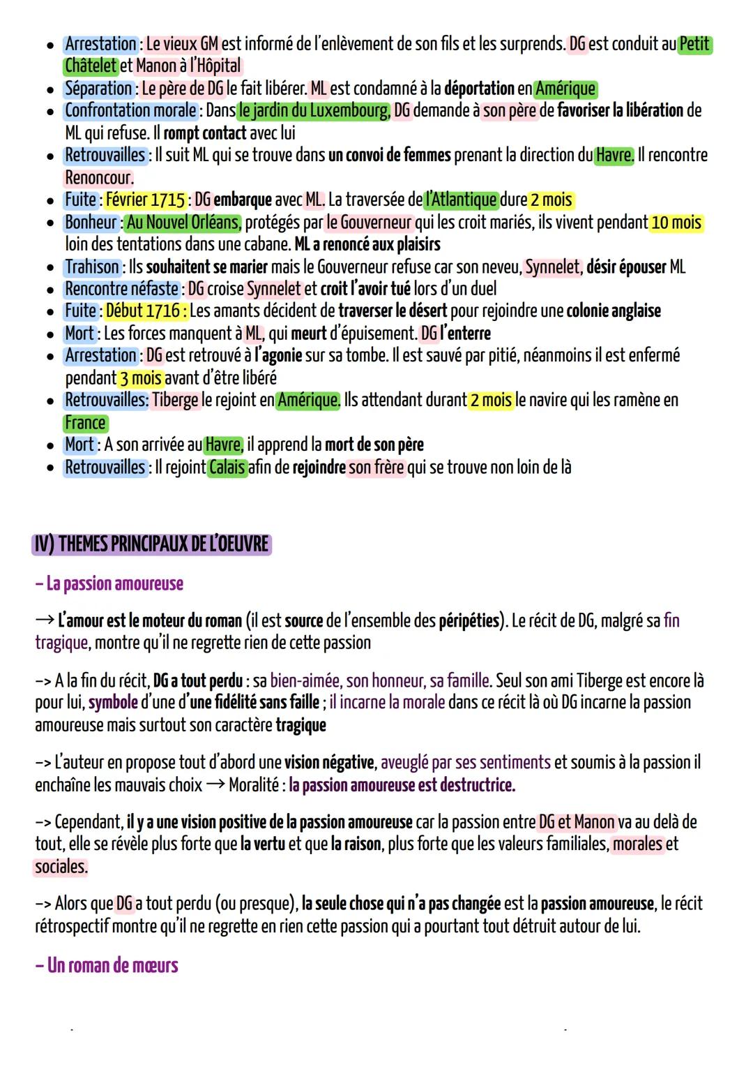 MANON LESCAUT
SOMMAIRE:
1) Présentation
a) "Carte d'identité de l'œuvre"
b) Présentation de l'auteur
II) Contexte
a) Historique
FANCAIS
b) L