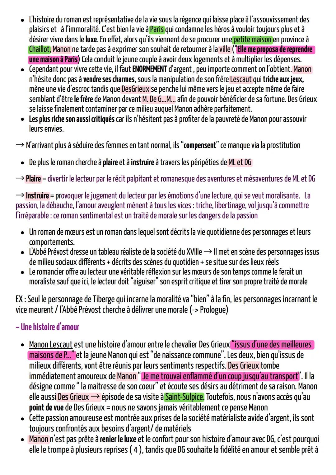 MANON LESCAUT
SOMMAIRE:
1) Présentation
a) "Carte d'identité de l'œuvre"
b) Présentation de l'auteur
II) Contexte
a) Historique
FANCAIS
b) L