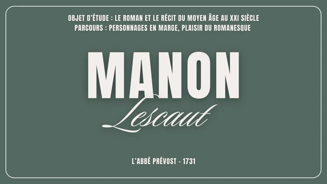 Manon Lescaut - dossier dissertation