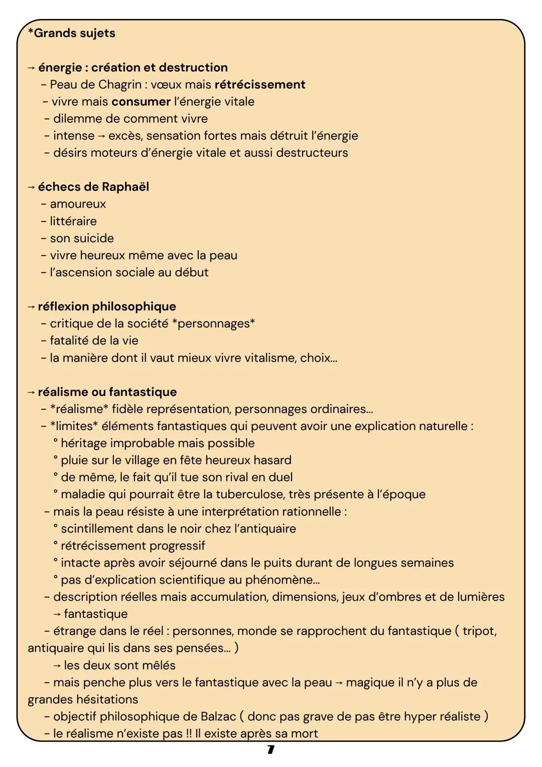 # ROMAN
*La Peau de Chagrin, Balzac, 1891
• 3 parties
→ Le Talisman
- un jeune désespéré
- sinistre errance dans Paris
- un e