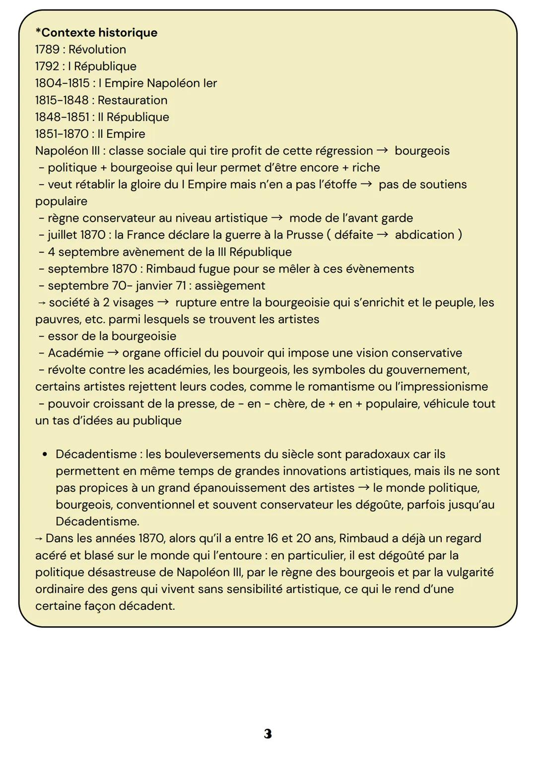 POÉSIE
*Cahiers de Douai, Rimbaud, 1870
2 cahiers d'écoliers (15+7 poèmes) dont on ne sait pas si Rimbaud a réfléchi à
leur organisation lor