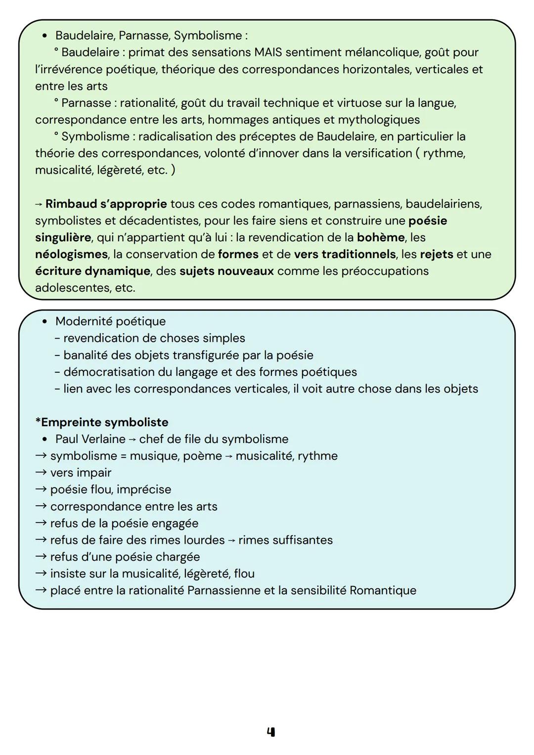 POÉSIE
*Cahiers de Douai, Rimbaud, 1870
2 cahiers d'écoliers (15+7 poèmes) dont on ne sait pas si Rimbaud a réfléchi à
leur organisation lor