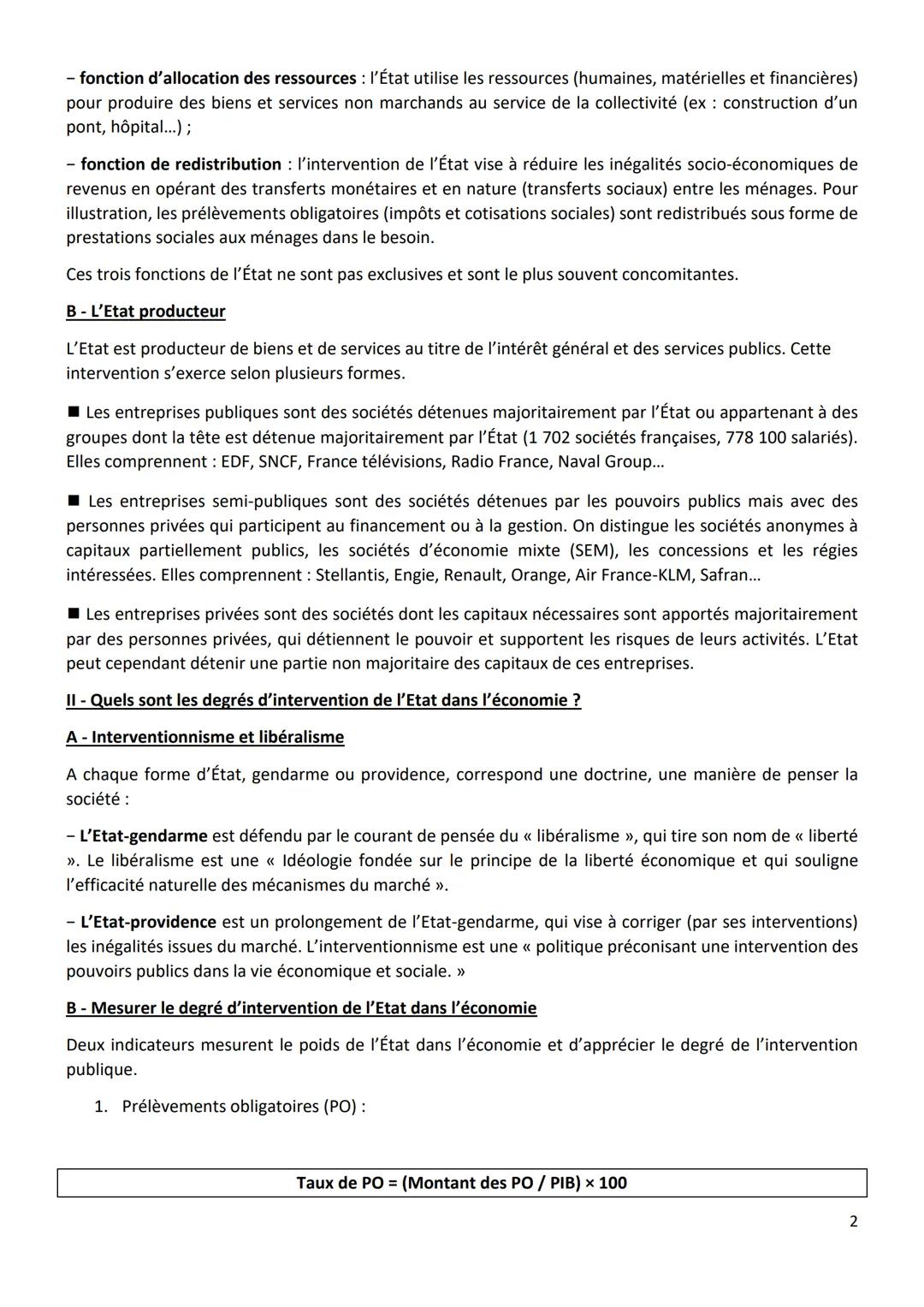 Thème 6: Comment l'État peut-il intervenir dans l'économie ?
Chapitre 1: L'intervention de l'État dans l'économie
Notions
Capacités attendue