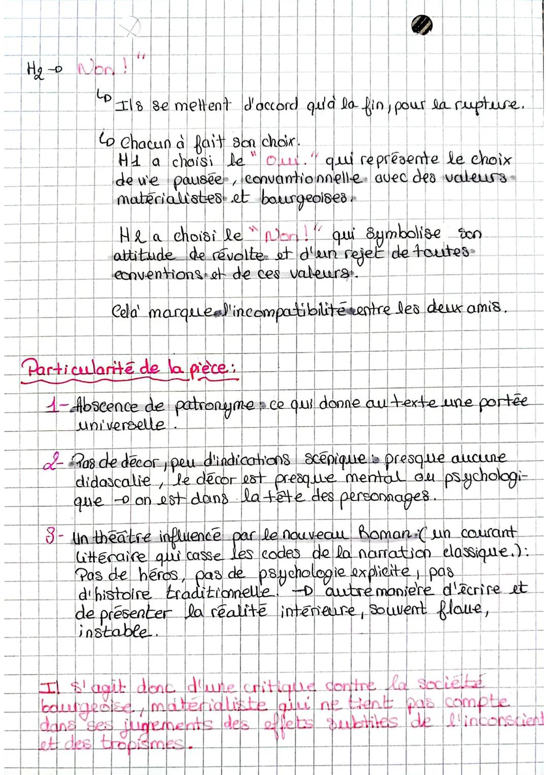 1
1- L'oeuvre dans son contexte:
Pour un oui ou pour un non est une pièce de
theatre de Nathalie Sarraute, créée comme pièce
radiophonique e