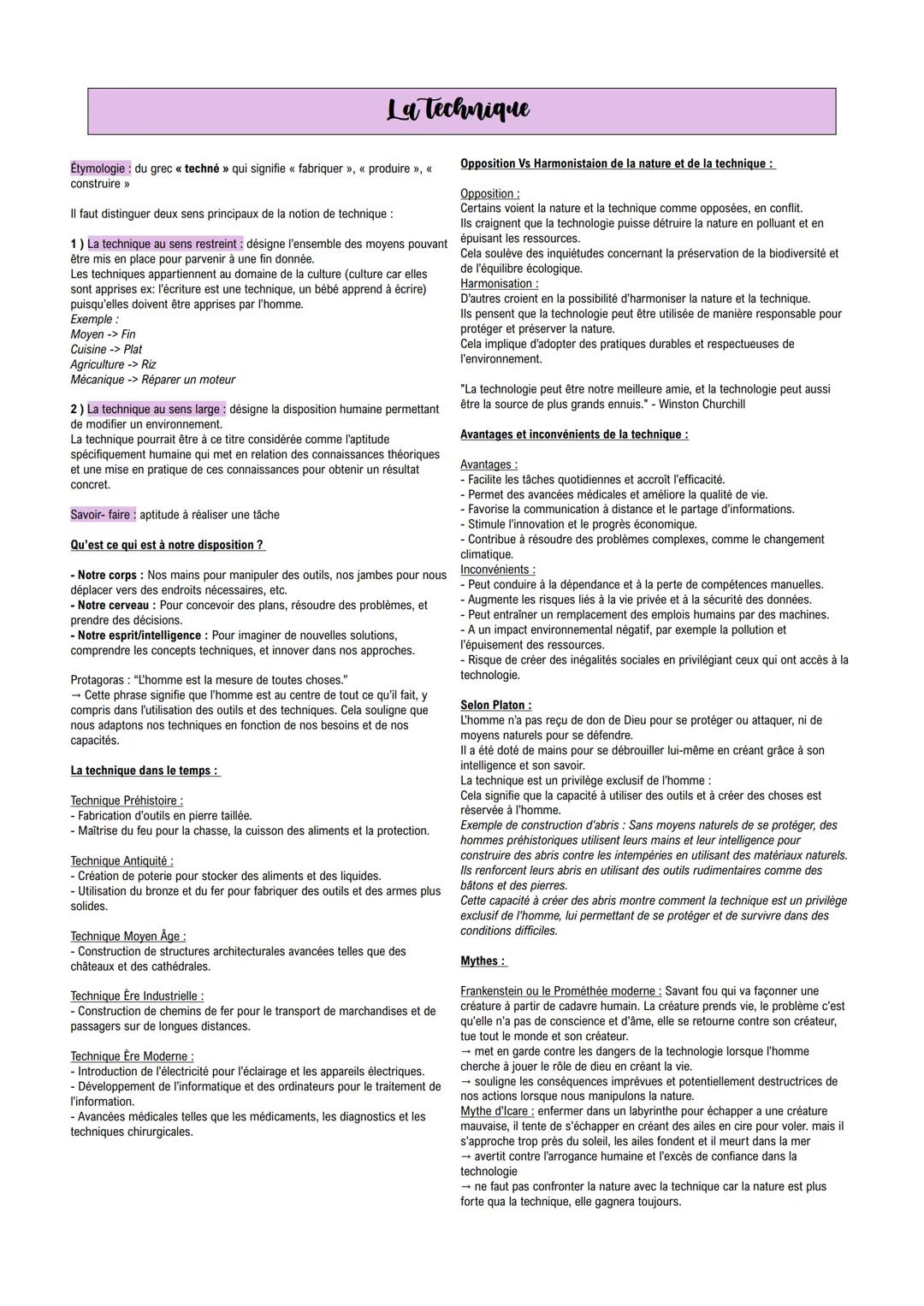 FICHES NOTIONS PHILOSOPHIE + MÉTHODE DISSERTATION --- OCR Start ---
La vérite
Définition:
- Du latin << vertitas >>>
- la vérité: la corresp