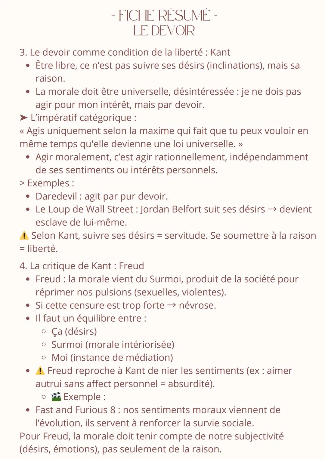 - FICHE RÉSUMÉ -
LA CONSCIENCE ET L'INCONSCIENT
1. Définitions clés
• Conscience: Faculté de percevoir et de savoir ce que
l'on fait, pense,