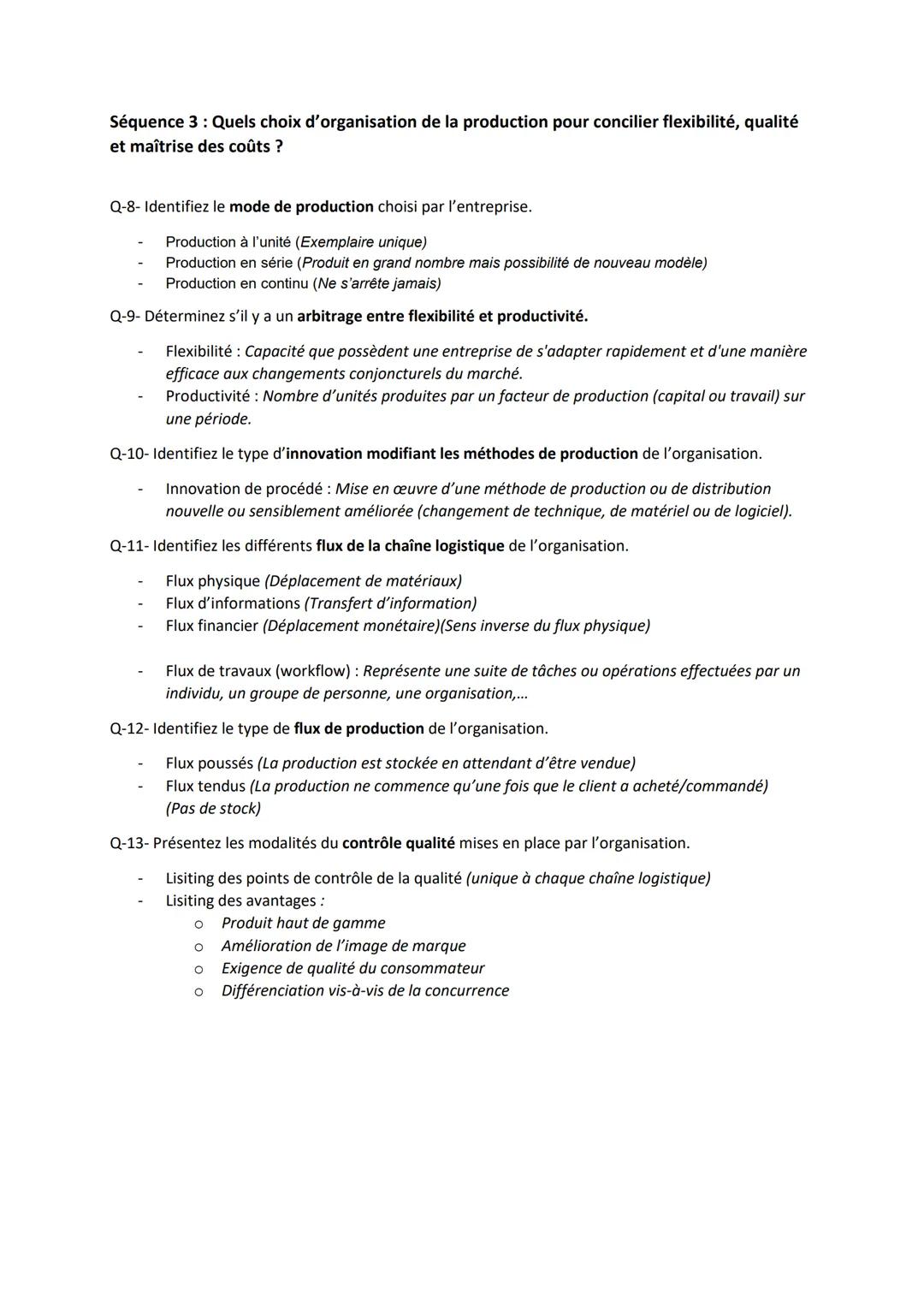 Management, Sciences de gestion et numérique en 40 questions
Thème 1: Les organisations et l'activité de production de biens et de services