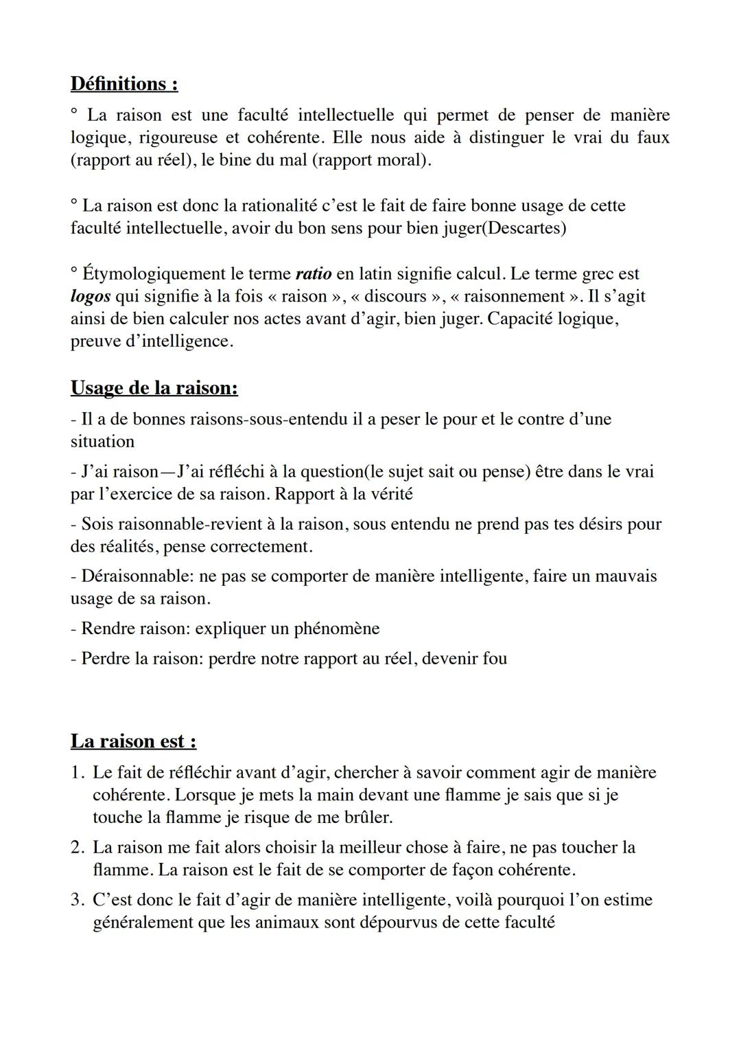 Introduction
La Raison
Expliquer ce qu'est la raison c'est avant tout expliquer qui est le
sujet rationnel. La raison s'accompagne toujours