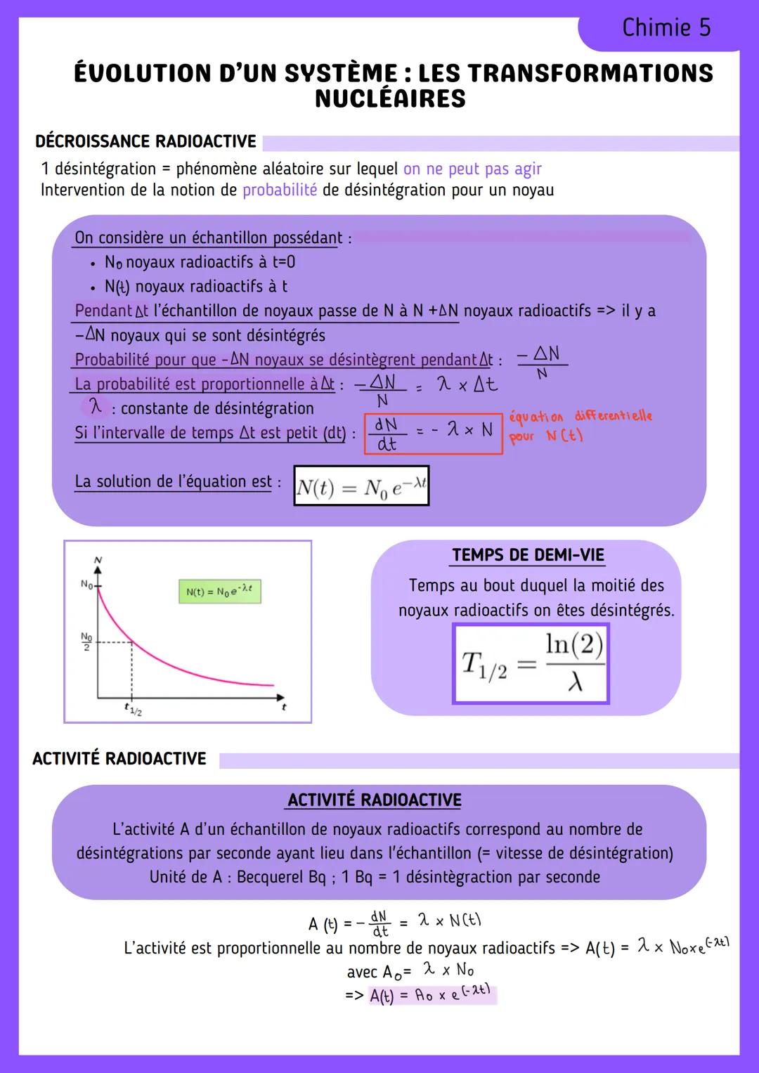 --- OCR Start ---
Chimie 5
ÉVOLUTION D'UN SYSTÈME: LES TRANSFORMATIONS
NUCLÉAIRES
LE NOYAU ATOMIQUE
Le couple (2. A)
nombre
de nucléons
dans