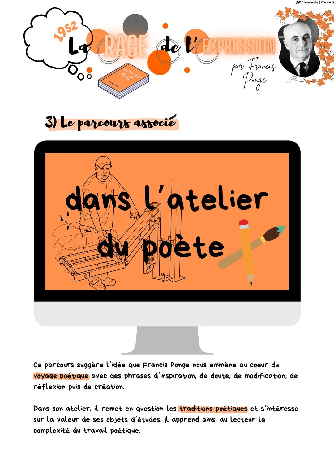 --- OCR Start ---
@20aubacdefrancais
1952
LRAGEEKPRESSION
1) C'est quoi la poesie?
un groupement de vers comme un
paragraphe
par Francis
rép