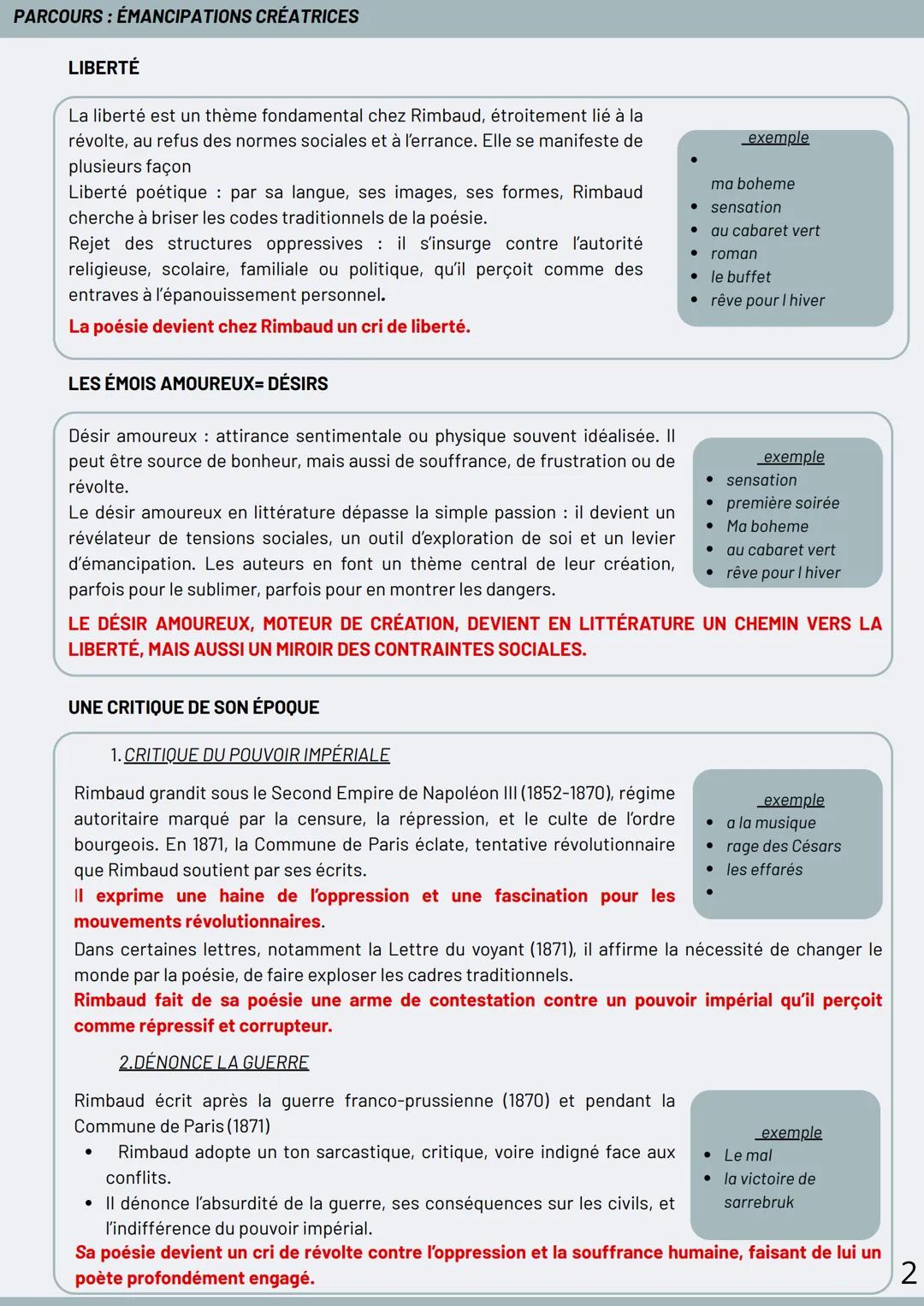 PARCOURS: ÉMANCIPATION CRÉATRICE
ARTHUR RIMBAUD
PRÉSENTATION DE L'AUTEUR
ARTHUR RIMBAUD
Né en 1854 à Charleville, mort en 1891 à Marseille.