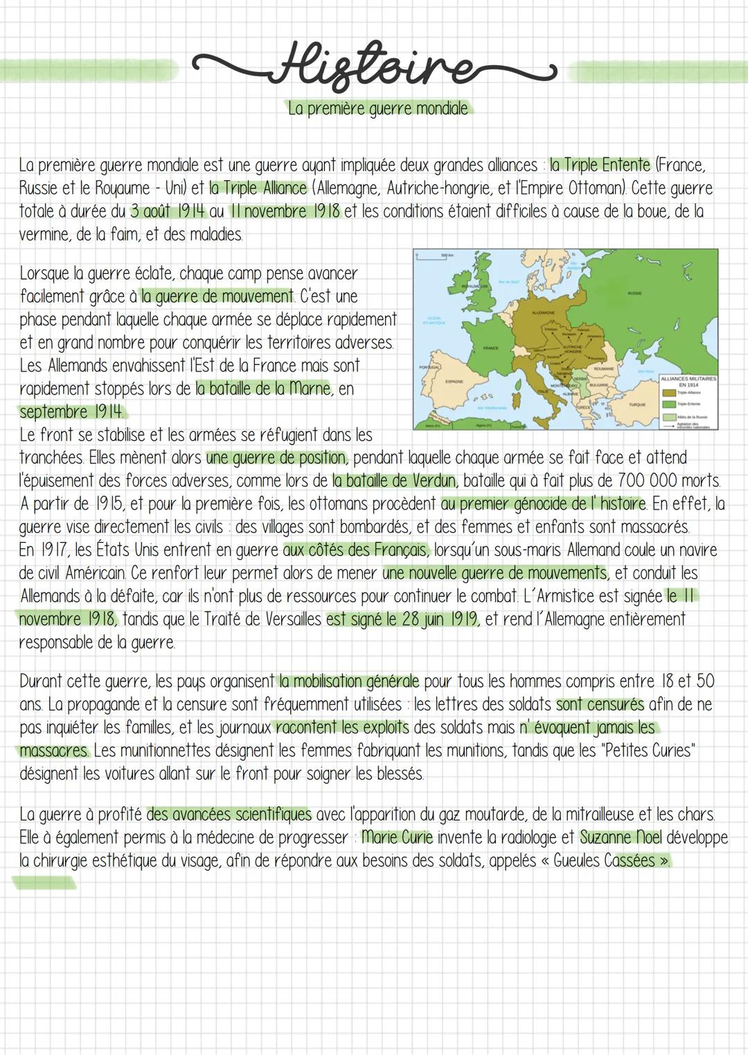 La première guerre mondiale