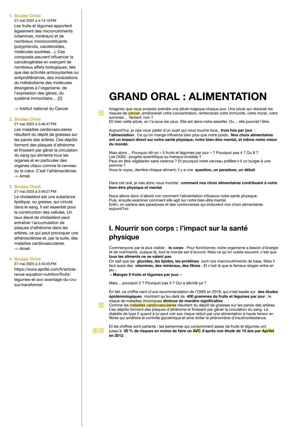 1. Boulais Chloé
27 mai 2025 à 4:14:19 PM
Les fruits et légumes apportent
également des micronutriments
(vitamines, minéraux) et de
nombreux