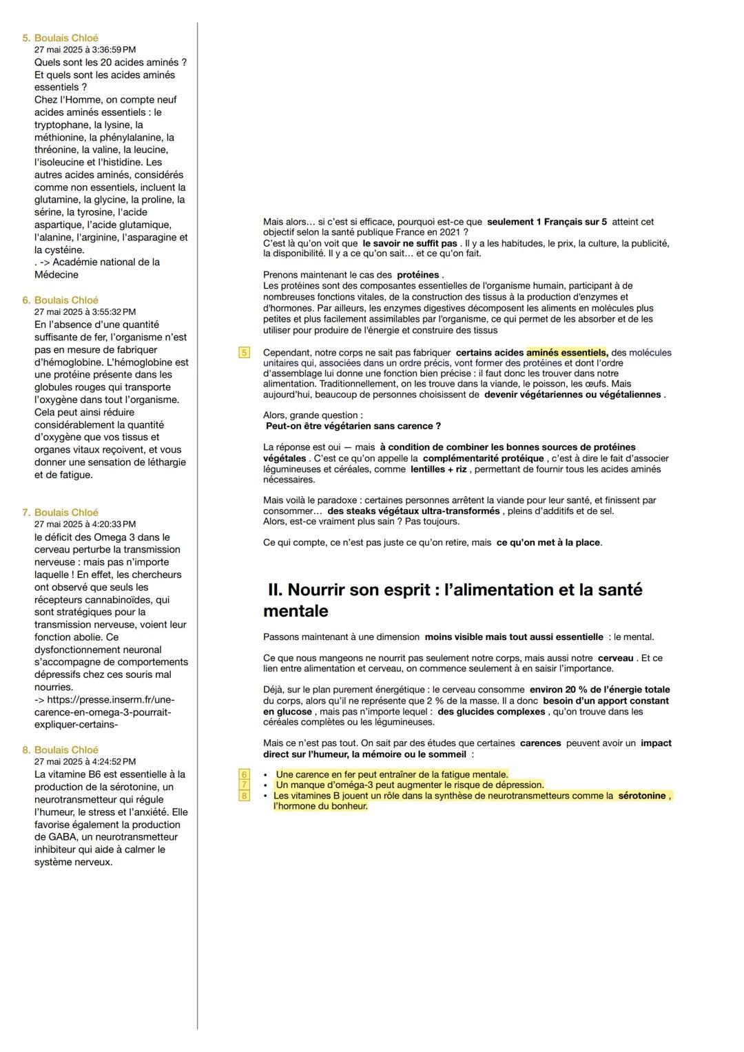 1. Boulais Chloé
27 mai 2025 à 4:14:19 PM
Les fruits et légumes apportent
également des micronutriments
(vitamines, minéraux) et de
nombreux