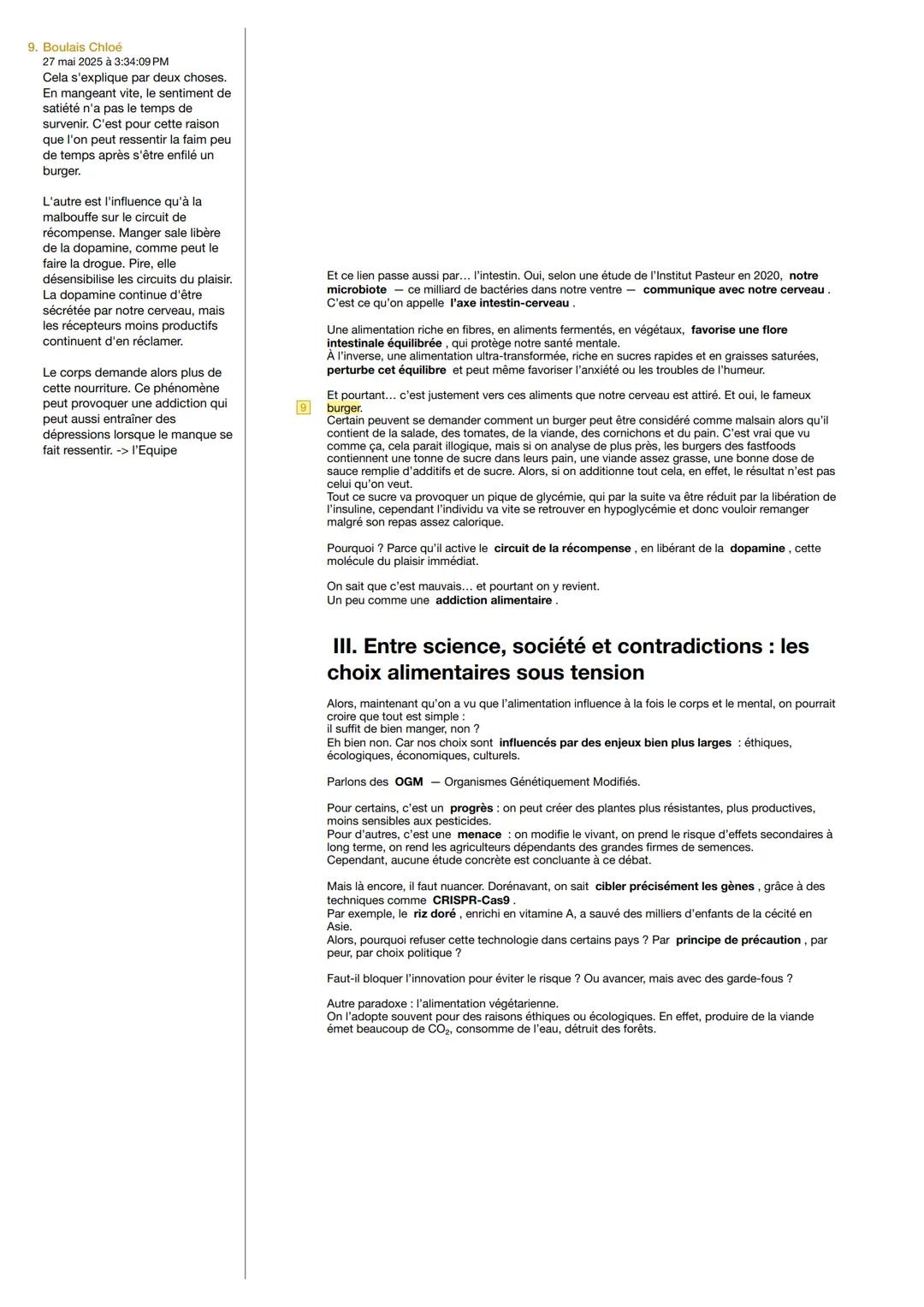 1. Boulais Chloé
27 mai 2025 à 4:14:19 PM
Les fruits et légumes apportent
également des micronutriments
(vitamines, minéraux) et de
nombreux