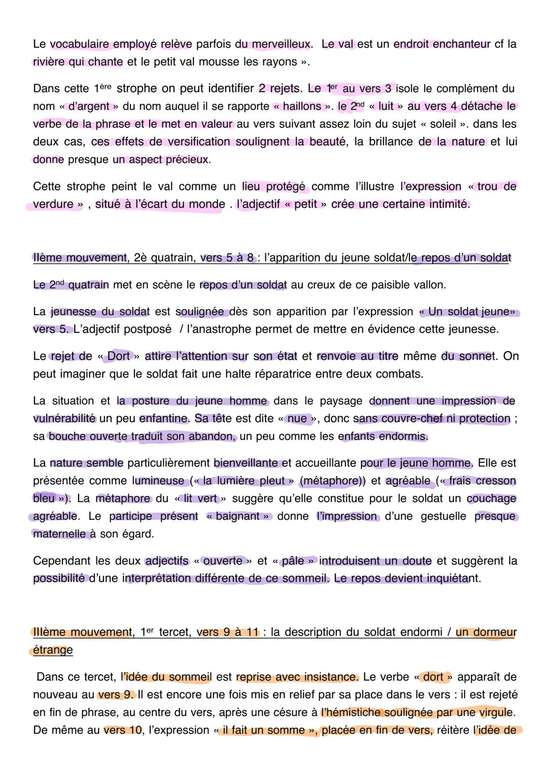 Texte
Le Dormeur du val
C'est un trou de verdure où chante une rivière
Accrochant follement aux herbes des haillons,
D'argent; où le soleil,