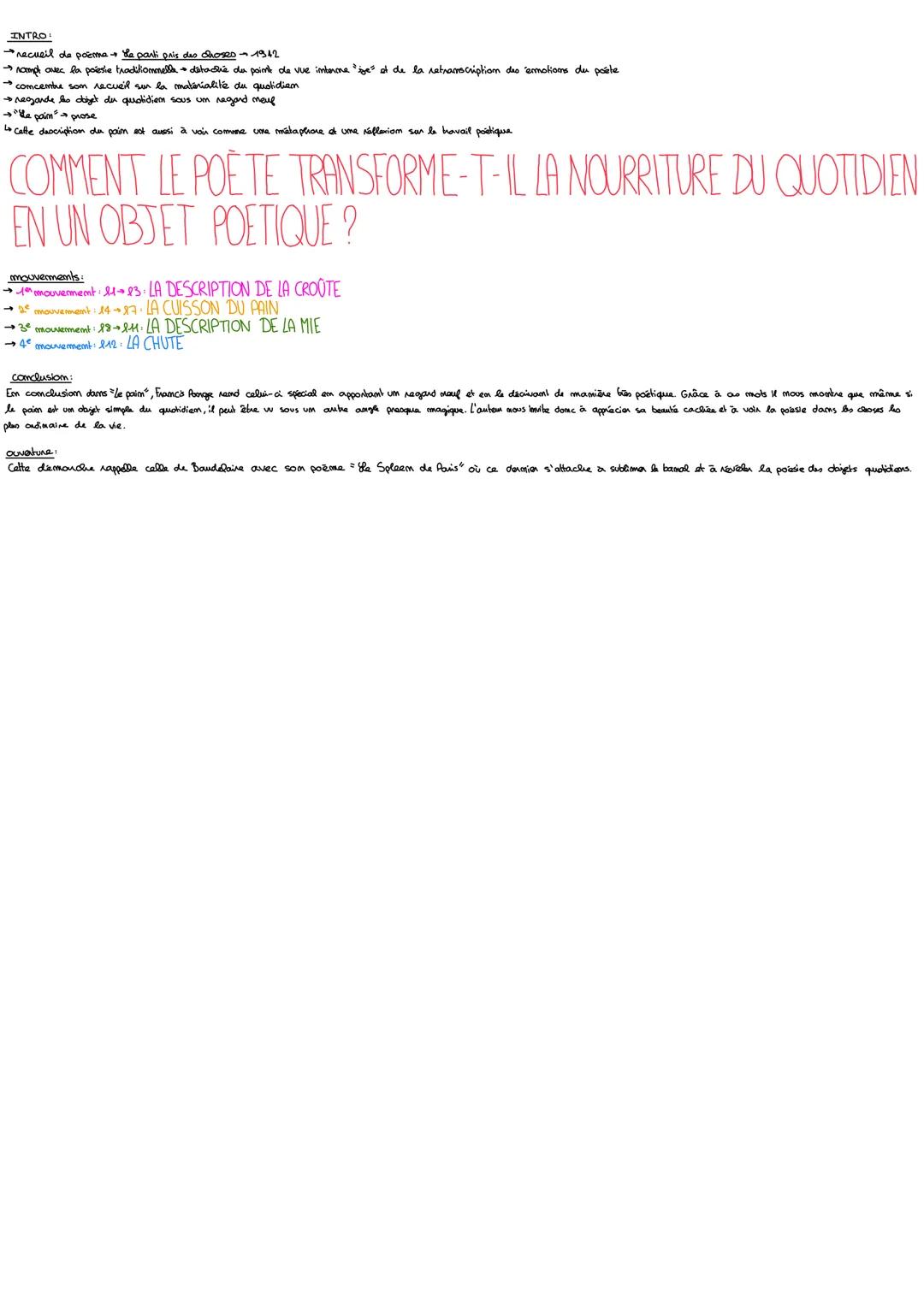 ## Texte : Francis Ponge, « Le pain », Le Parti pris des choses, 1942
1 La surface du pain est merveilleuse d'abord à cause de cette impres