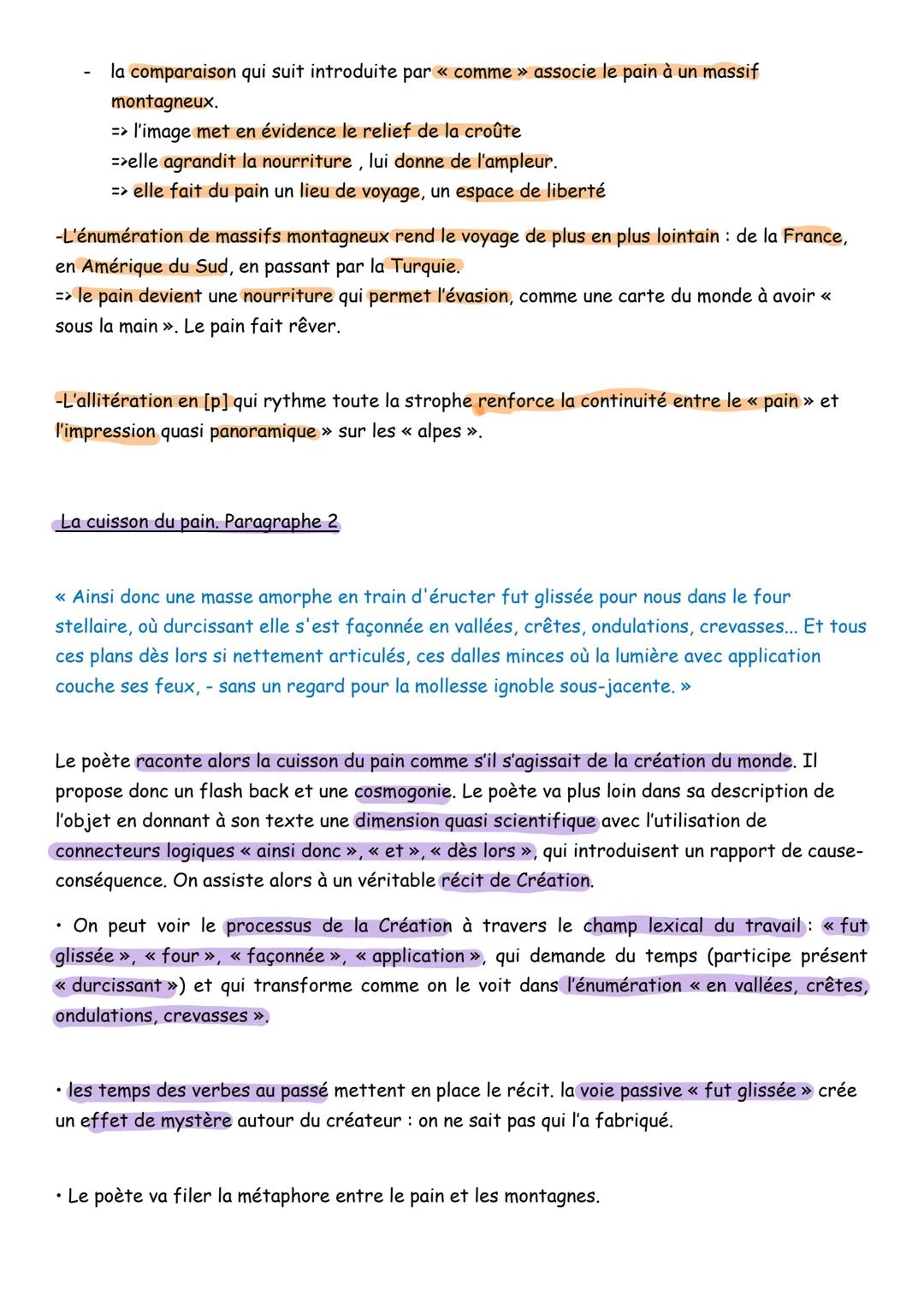 ## Texte : Francis Ponge, « Le pain », Le Parti pris des choses, 1942
1 La surface du pain est merveilleuse d'abord à cause de cette impres