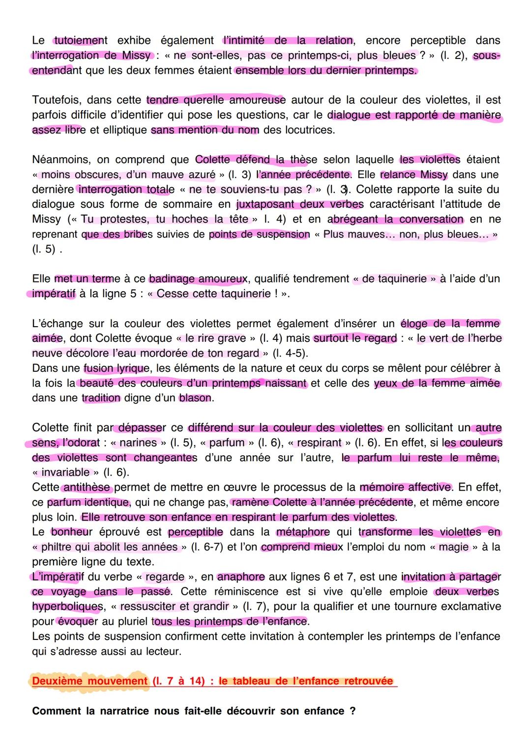 Texte : 14
L'évocation des violettes fait resurgir l'enfance de Colette dans ce texte poétique.
1
2
3
4
5
6
7
8
9
10
11
12
13
14
15
16
17
1