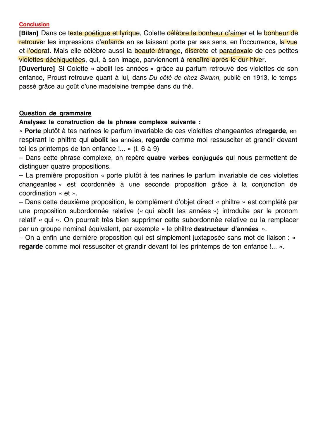 Texte : 14
L'évocation des violettes fait resurgir l'enfance de Colette dans ce texte poétique.
1
2
3
4
5
6
7
8
9
10
11
12
13
14
15
16
17
1