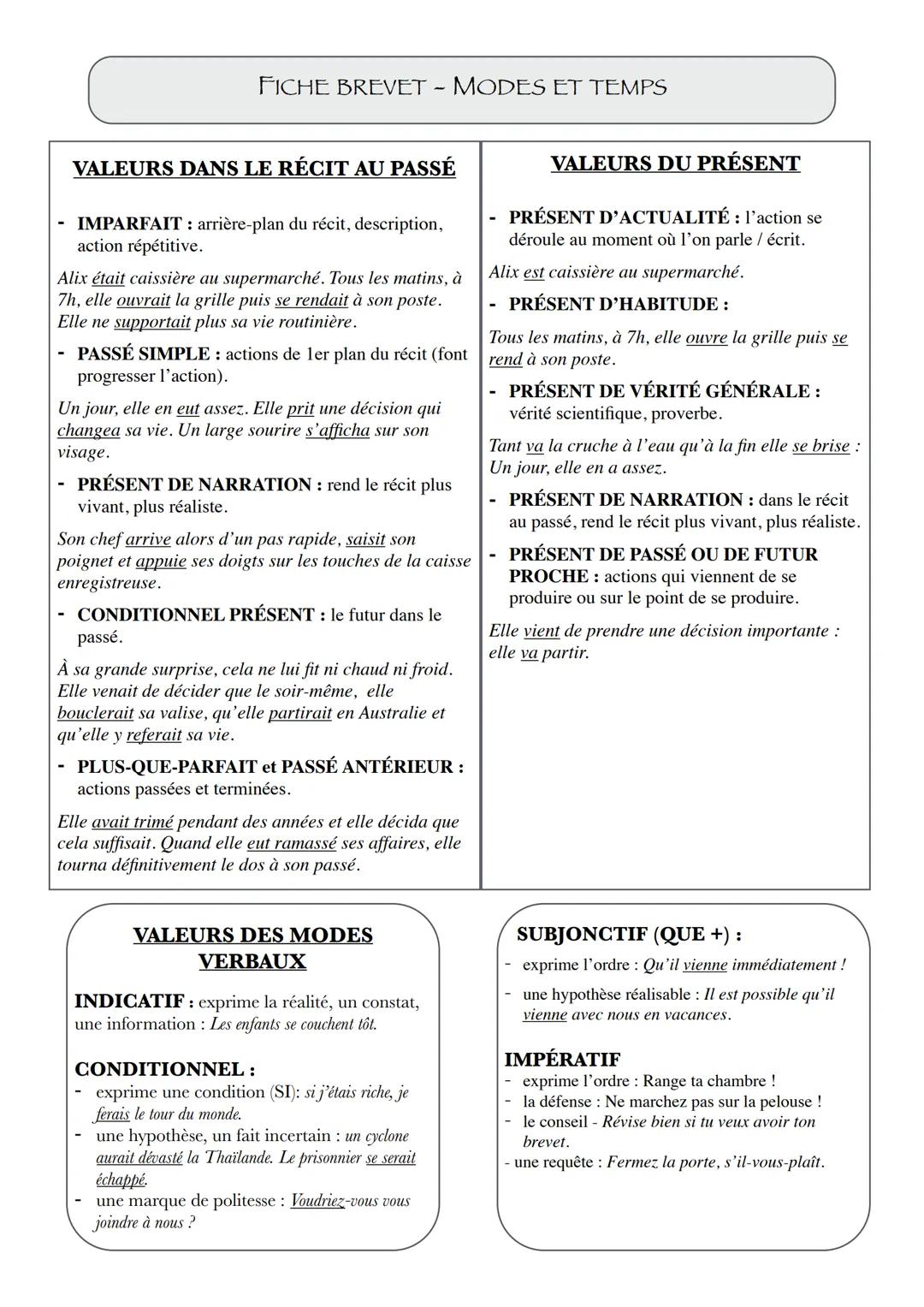FICHE BREVET - NATURES/FONCTIONS
MOTS VARIABLES
NATURES
NOM - désigne un objet (sac), une personne (enfant), une idée (bonheur).
DÉTERMINANT