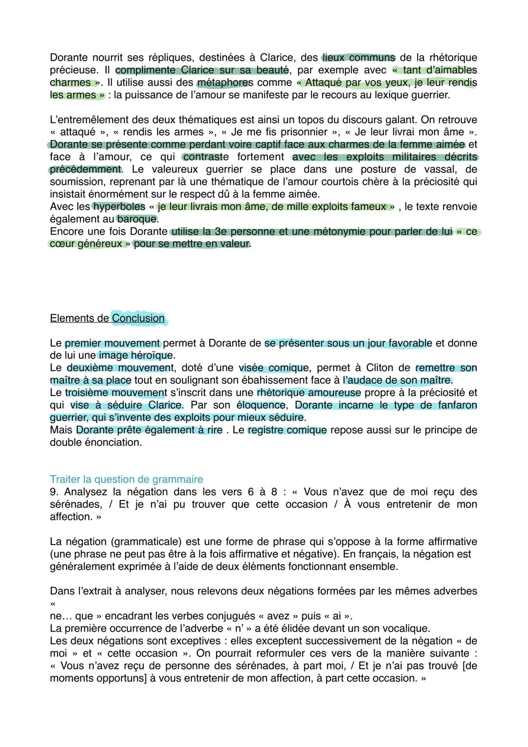 14
Texte : Corneille, Le Menteur, 1644, Acte I, scène 3
Scène 3
Dorante, Clarice, Lucrèce, Isabelle, Clinton
Dorante
C'est l'effet du malheu