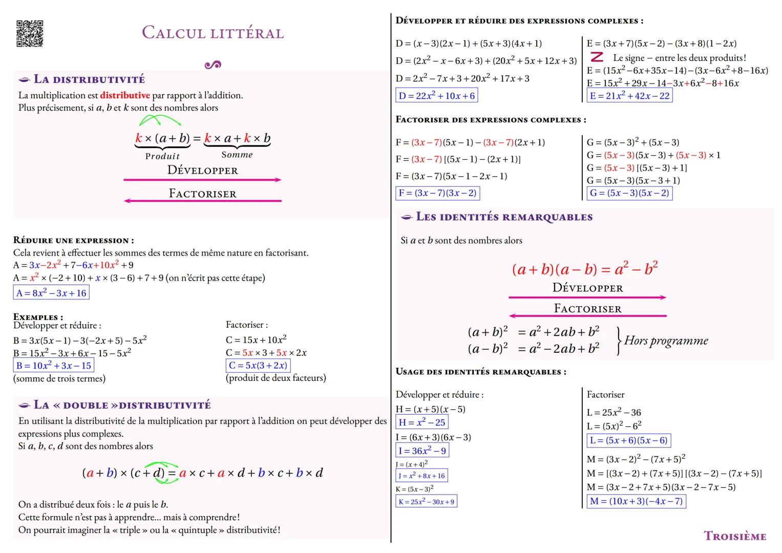 ARITHMÉTIQUE
LA DIVISION EUCLIDIENNE
Si a et b sont deux nombres entiers naturels avec b≠ 0,
Alors il existe un unique couple de nombres en